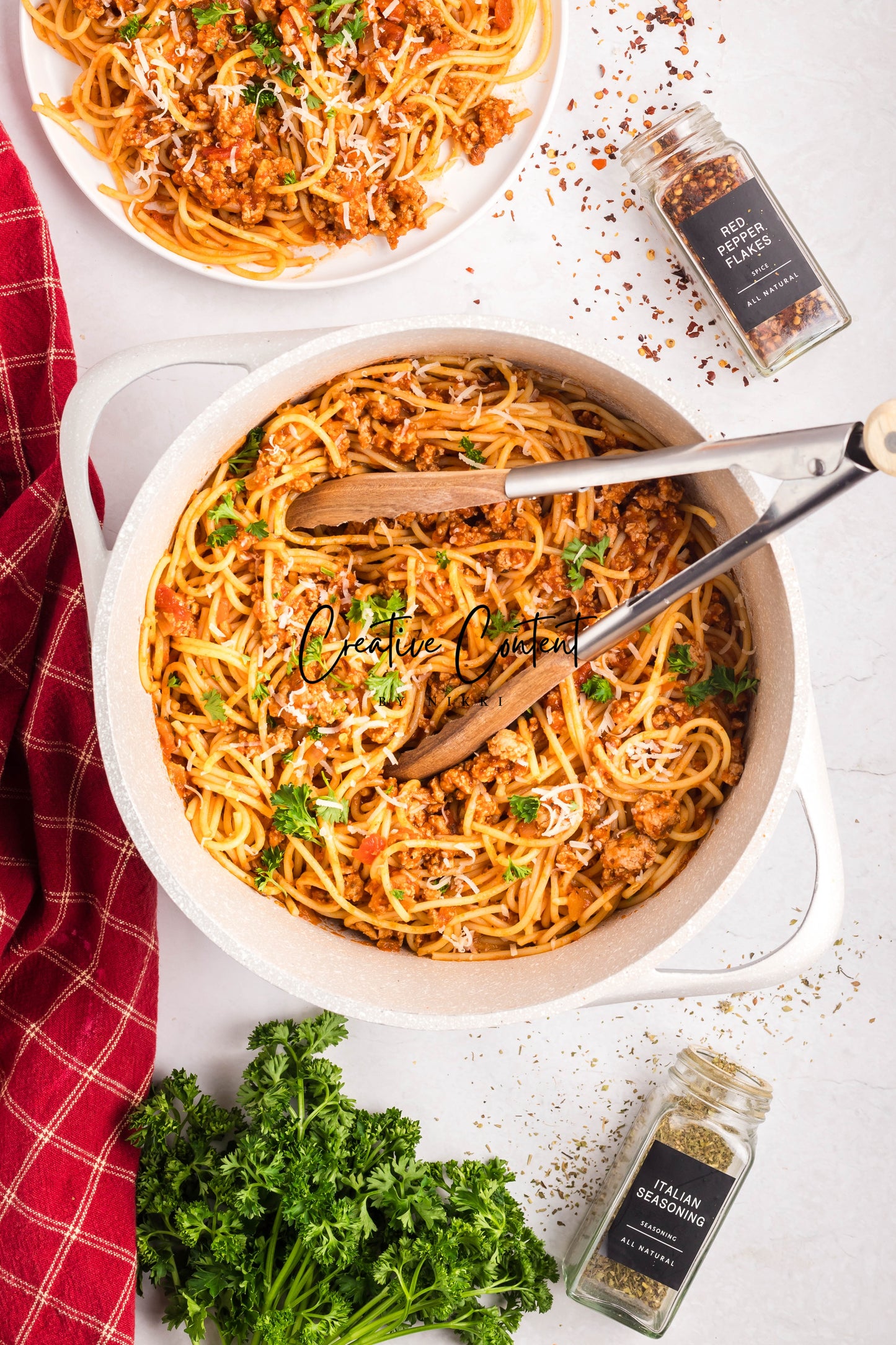 Ground Turkey With Spaghetti - Set 1 of 2