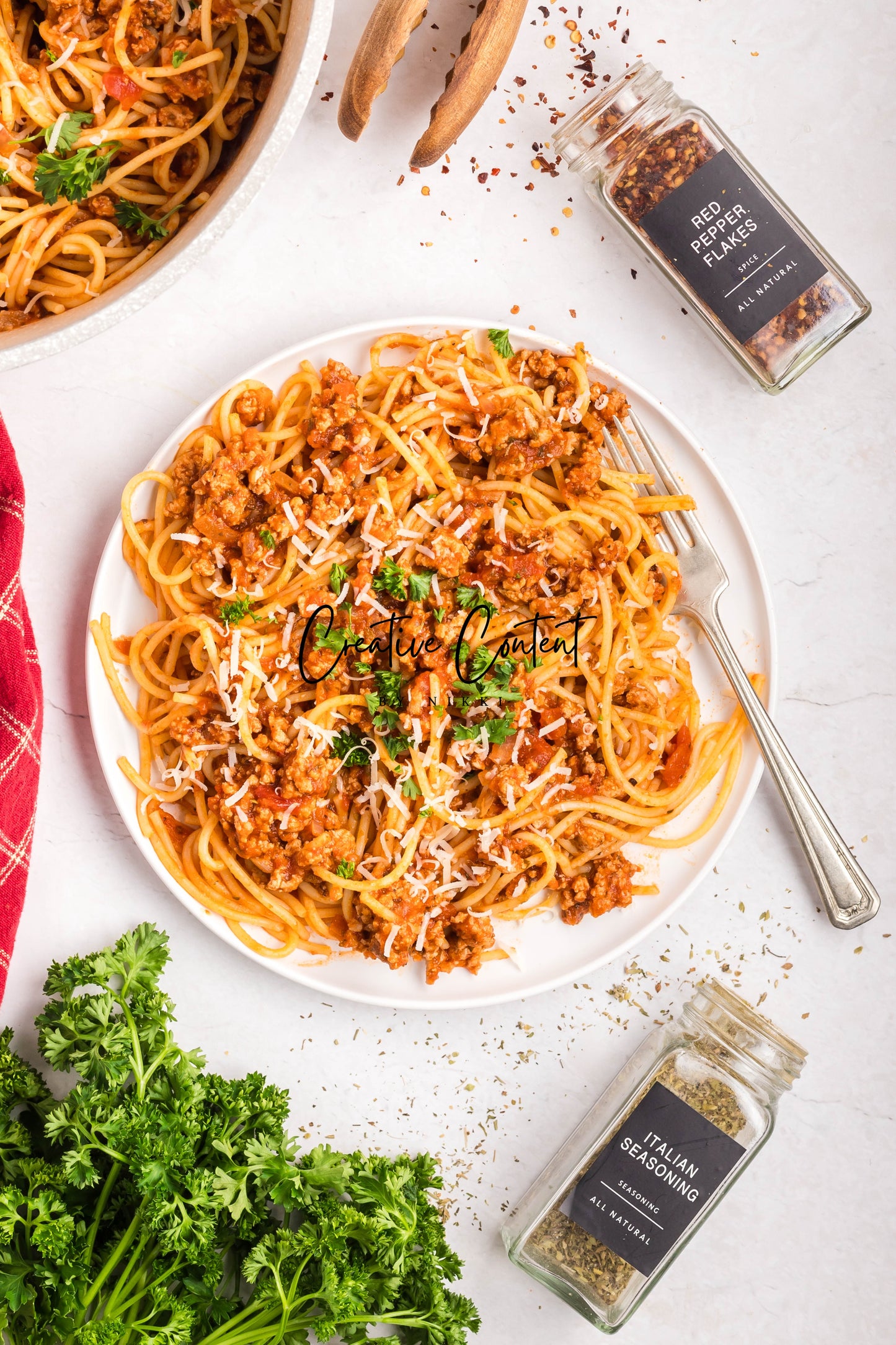 Ground Turkey With Spaghetti - Set 1 of 2