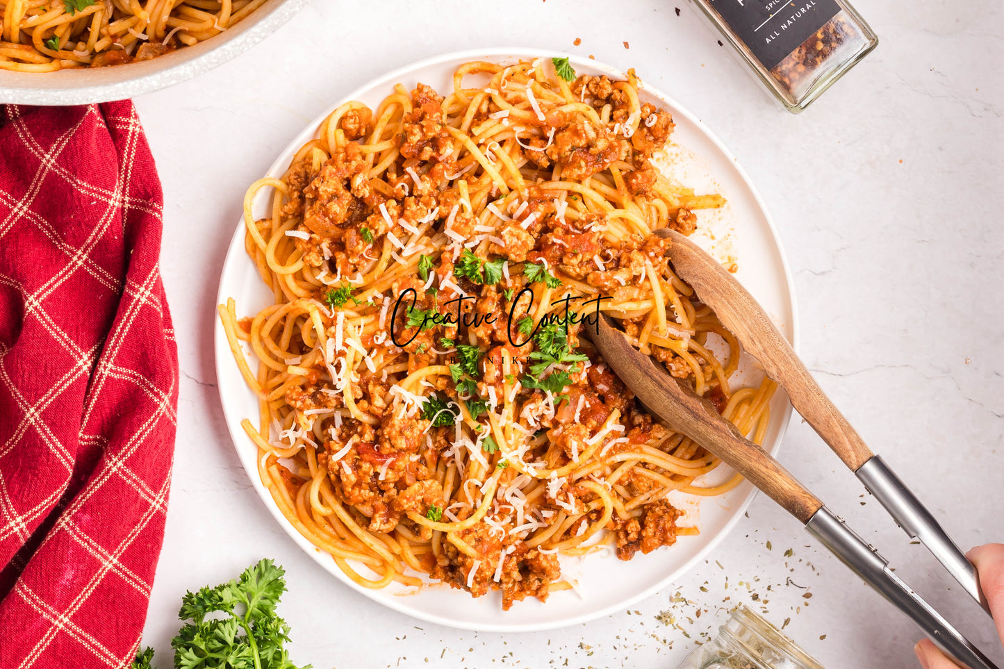 Ground Turkey With Spaghetti - Set 1 of 2