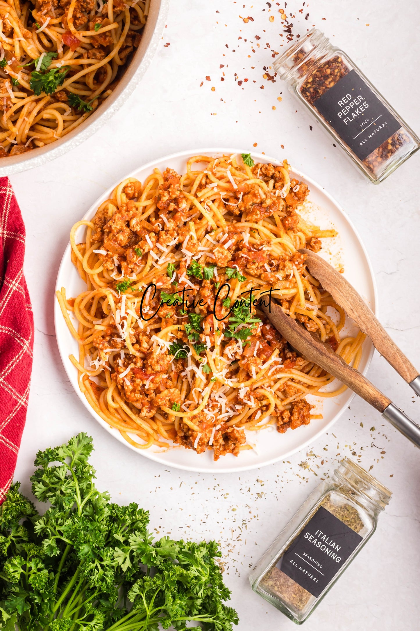 Ground Turkey With Spaghetti - Set 1 of 2