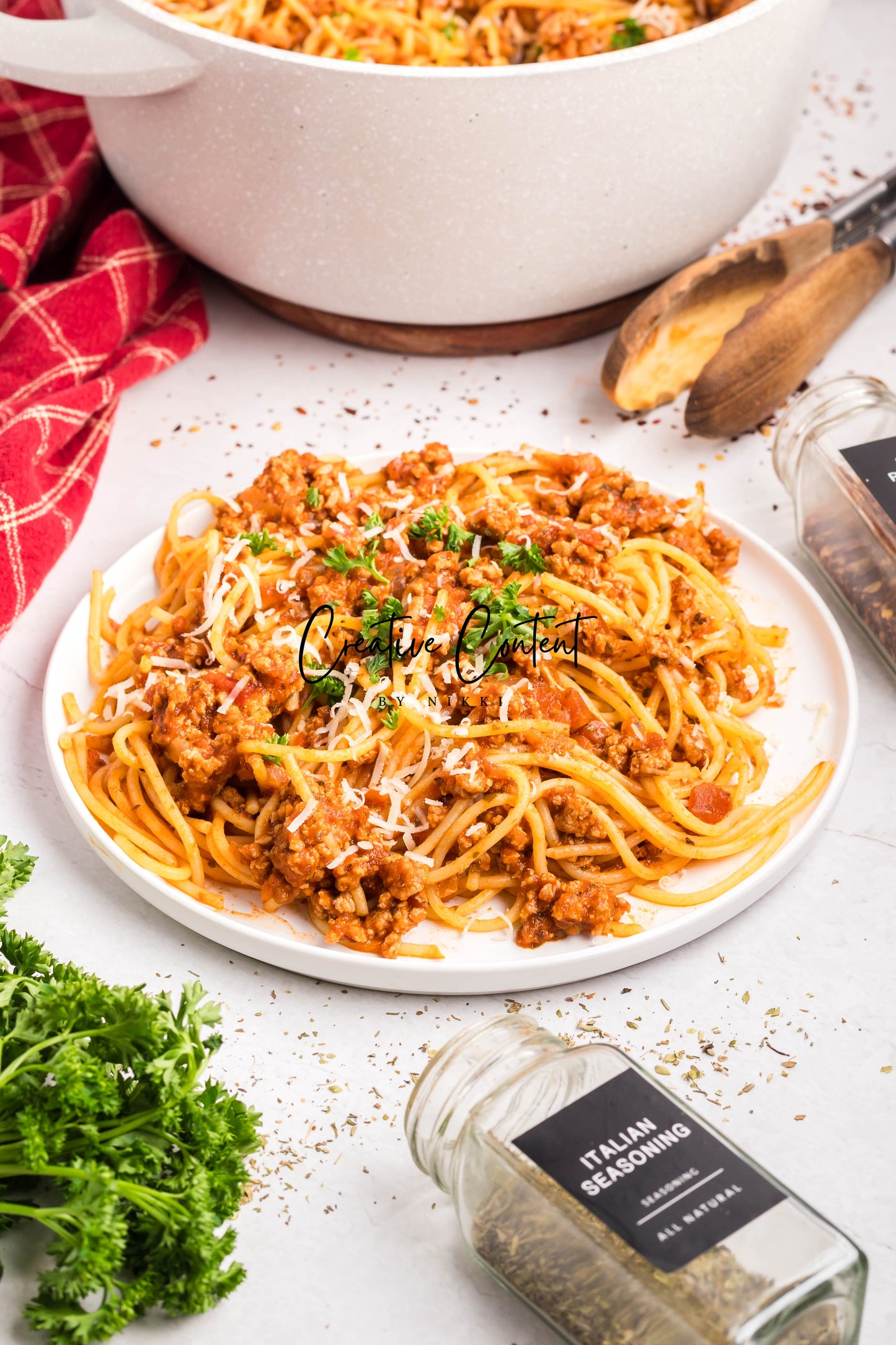 Ground Turkey With Spaghetti - Set 1 of 2