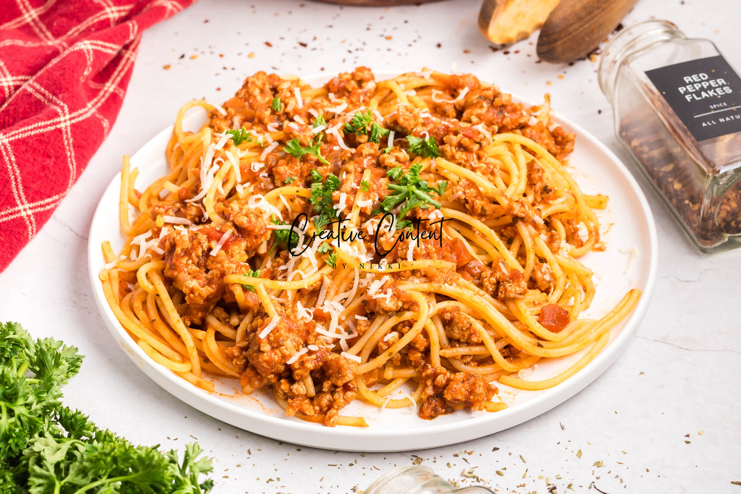 Ground Turkey With Spaghetti - Set 1 of 2