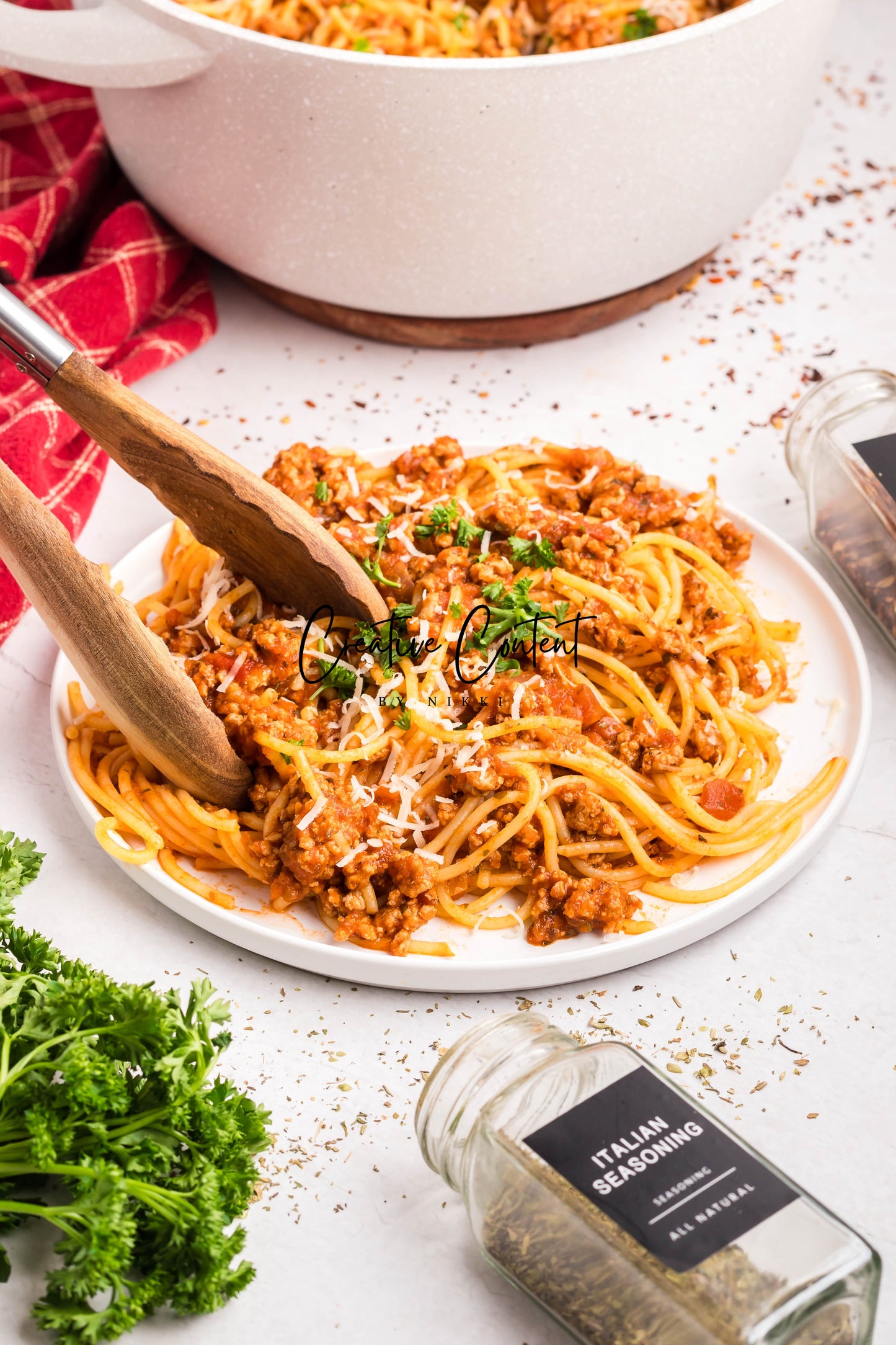 Ground Turkey With Spaghetti - Set 1 of 2