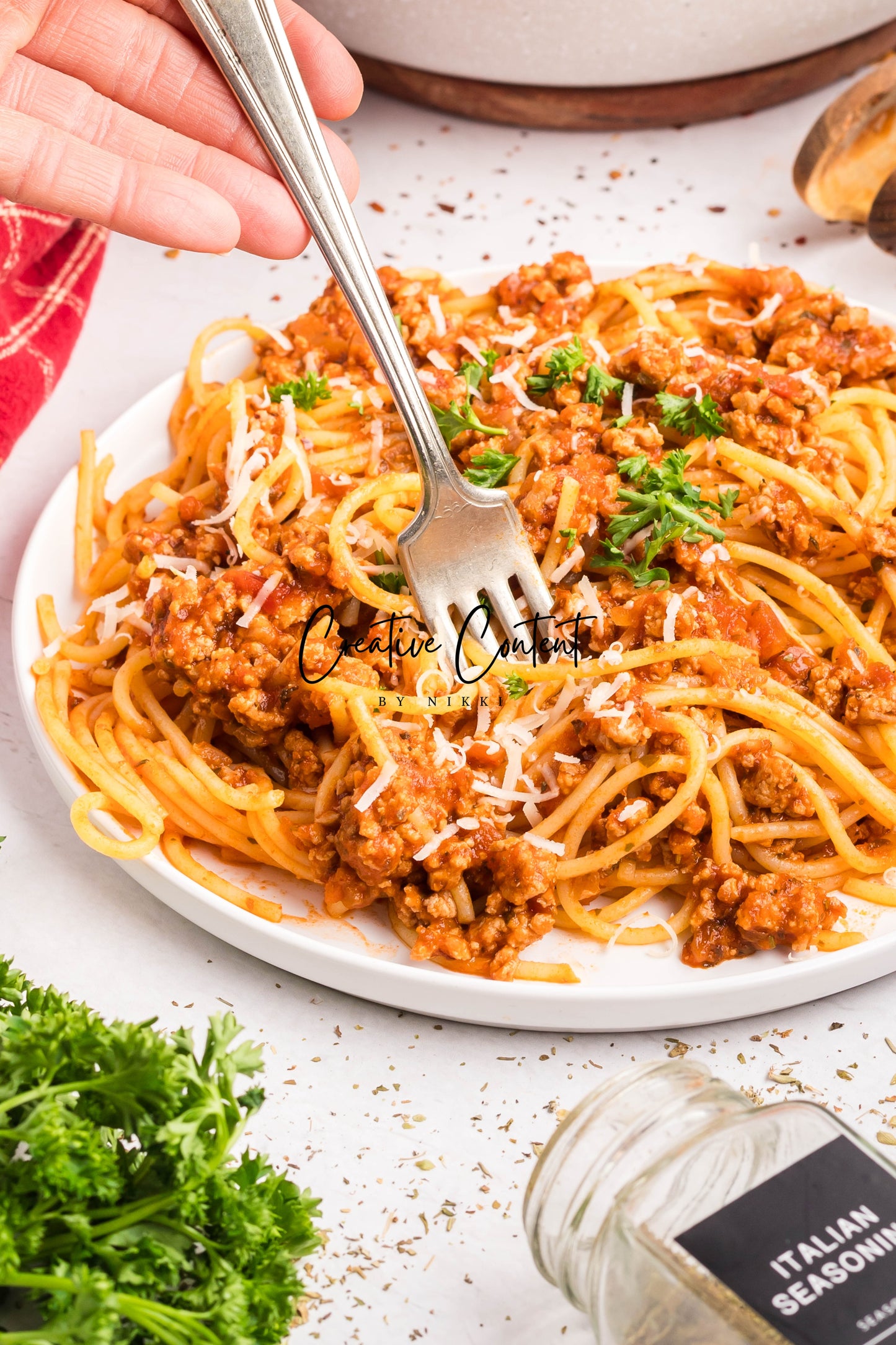 Ground Turkey With Spaghetti - Set 1 of 2