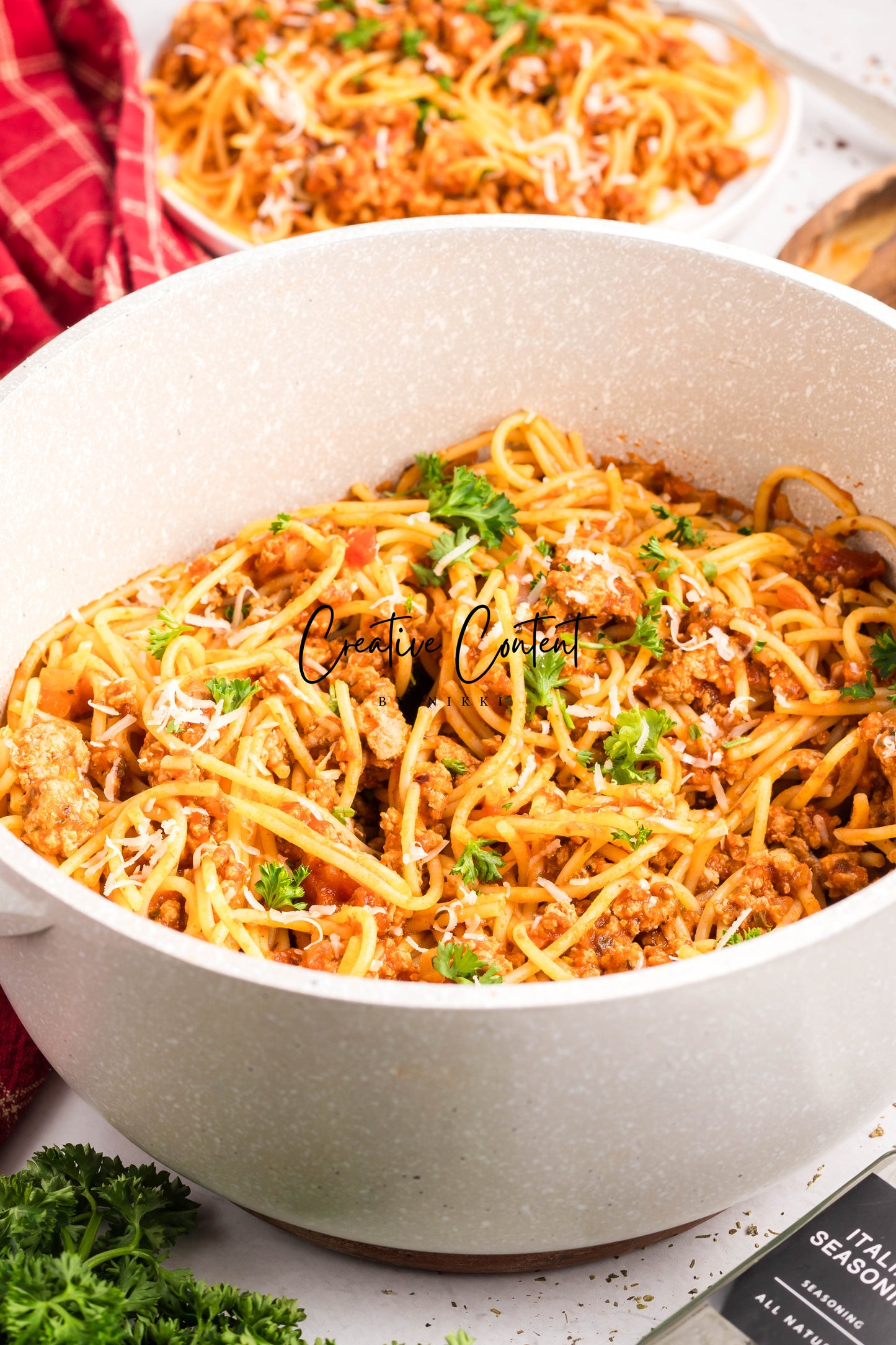 Ground Turkey With Spaghetti - Set 1 of 2
