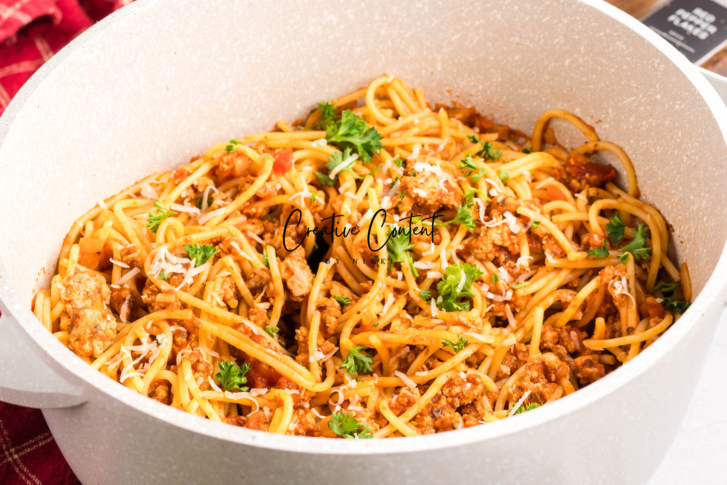 Ground Turkey With Spaghetti - Set 1 of 2