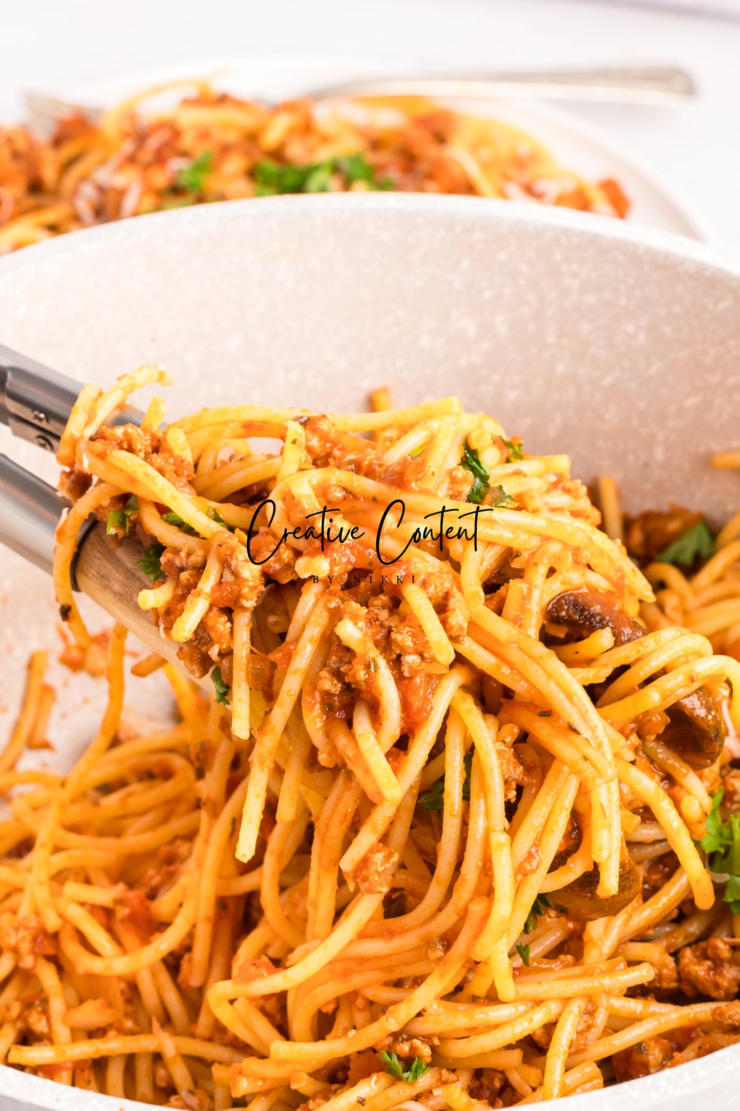 Ground Turkey With Spaghetti - Set 1 of 2