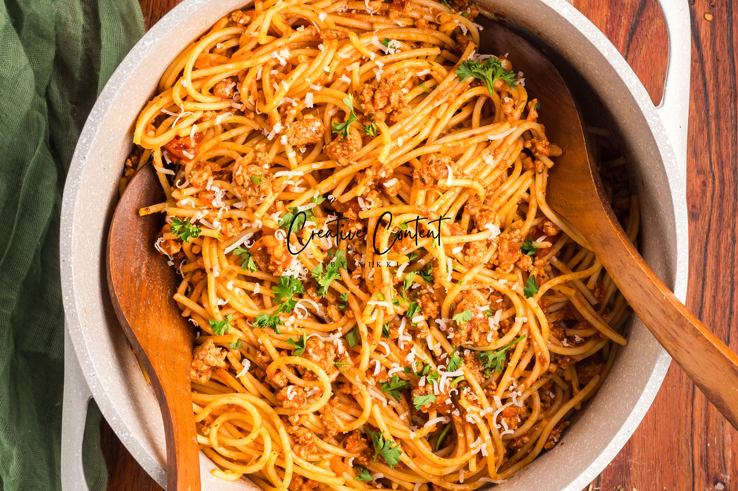 Ground Turkey With Spaghetti - Set 2 of 2