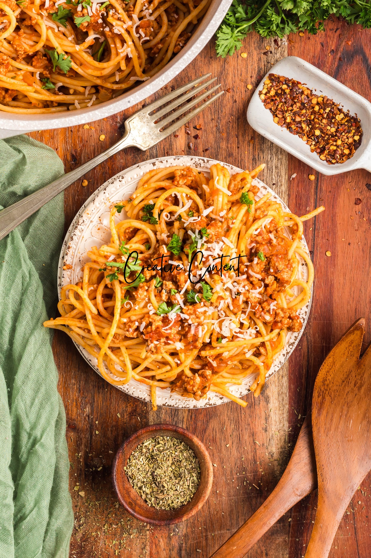Ground Turkey With Spaghetti - Set 2 of 2