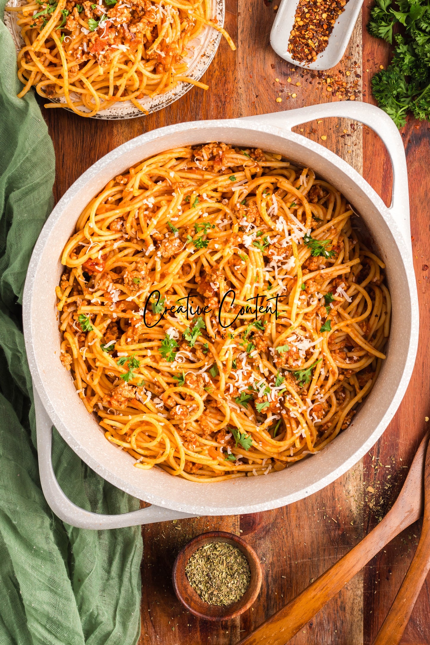 Ground Turkey With Spaghetti - Set 2 of 2