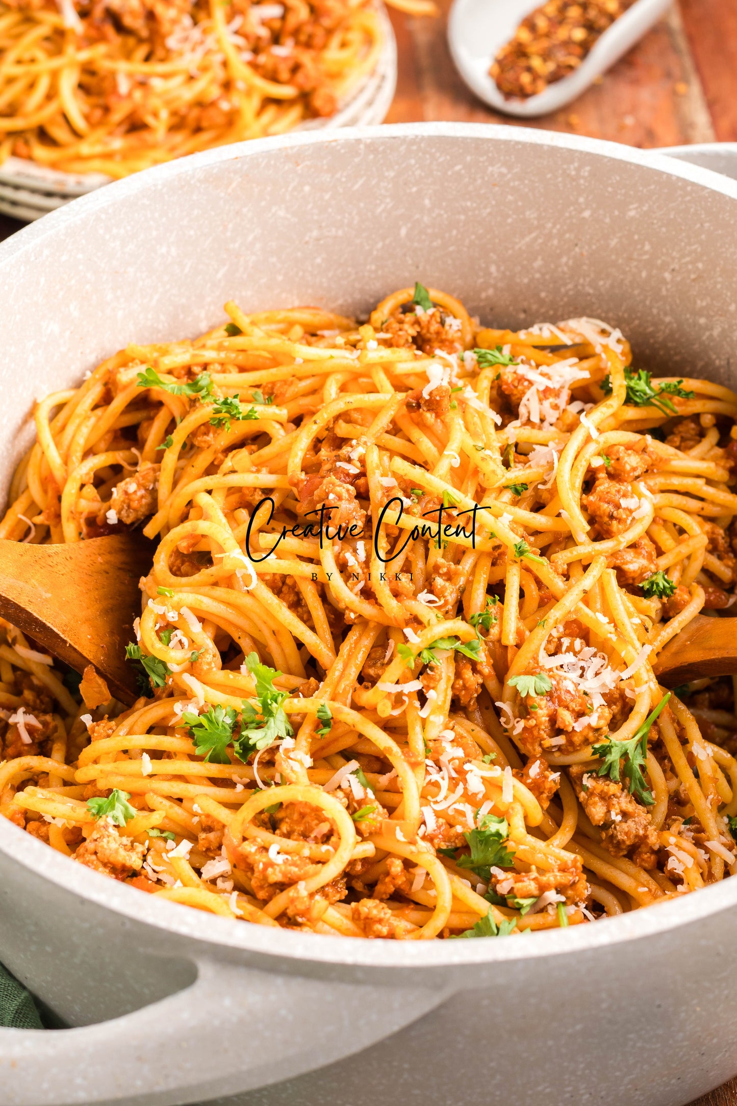 Ground Turkey With Spaghetti - Set 2 of 2