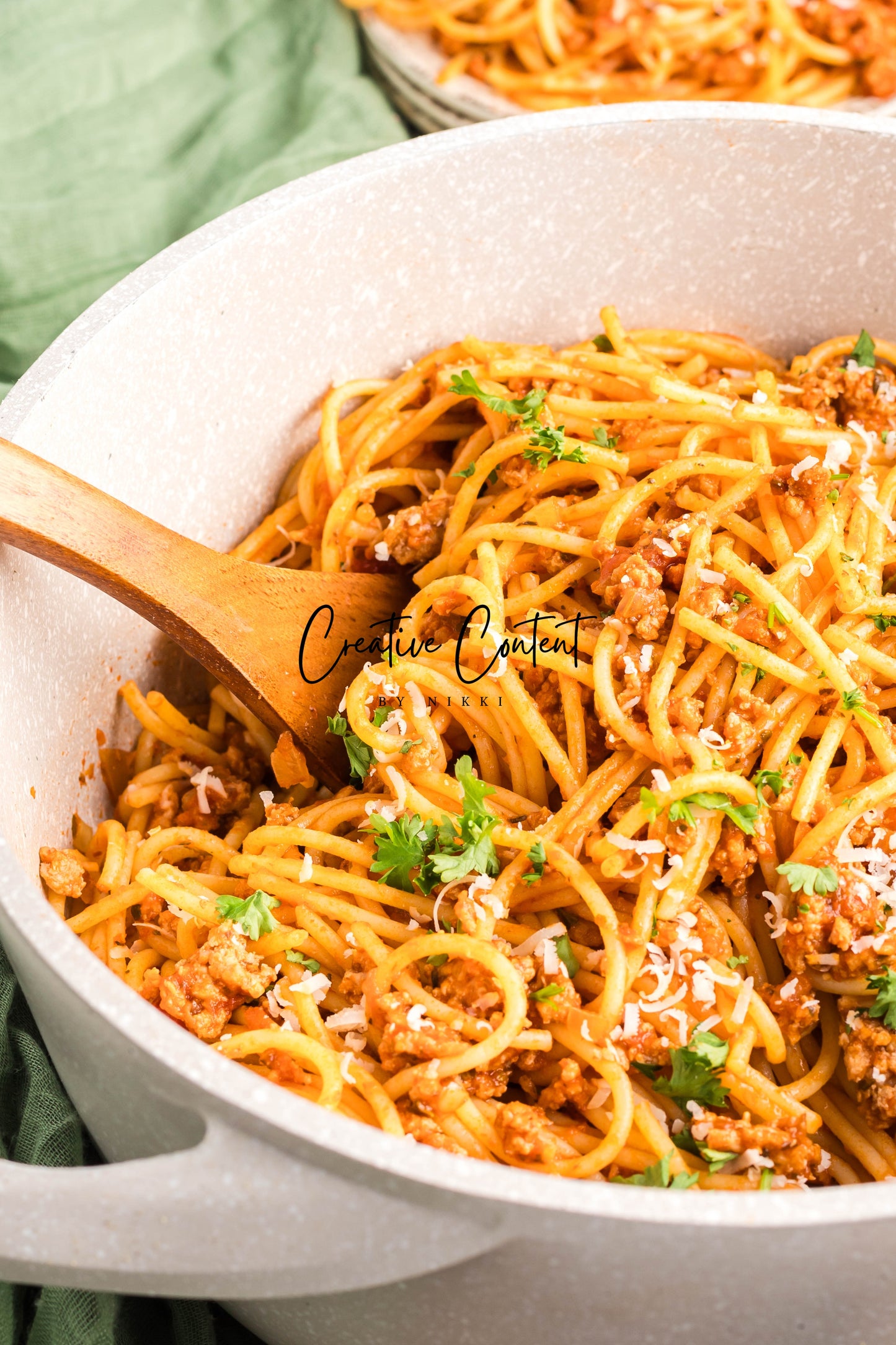 Ground Turkey With Spaghetti - Set 2 of 2
