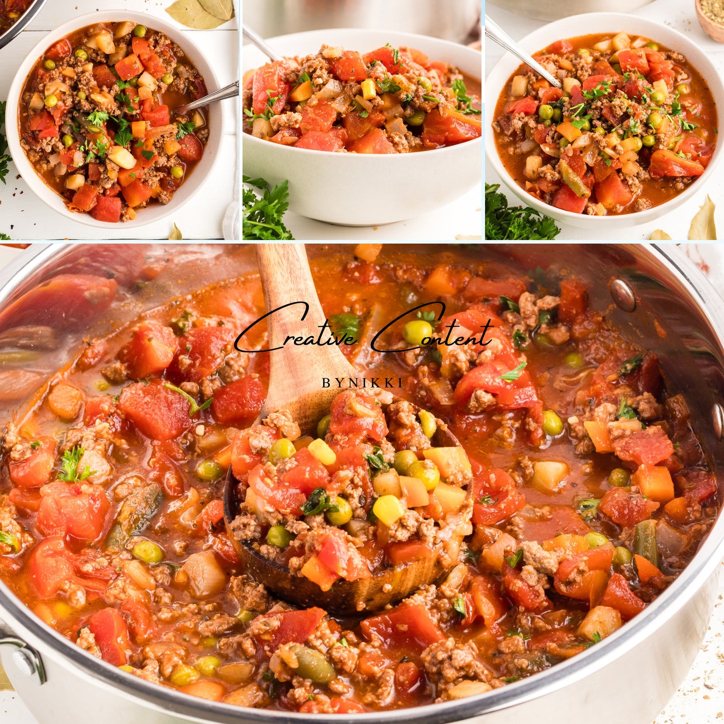 Hamburger Vegetable Soup - Set 2 of 2