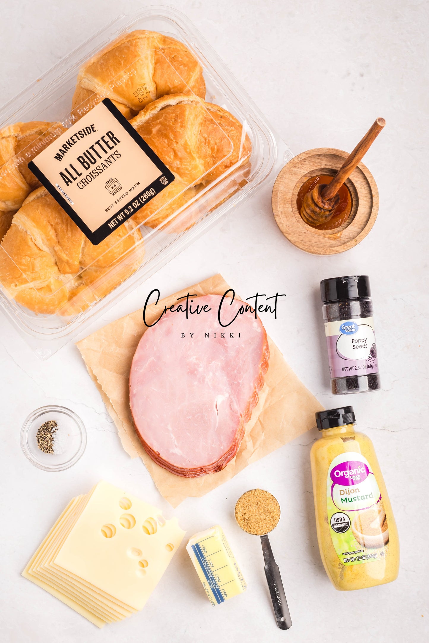 Ham and Cheese Croissants - Set 2 of 2