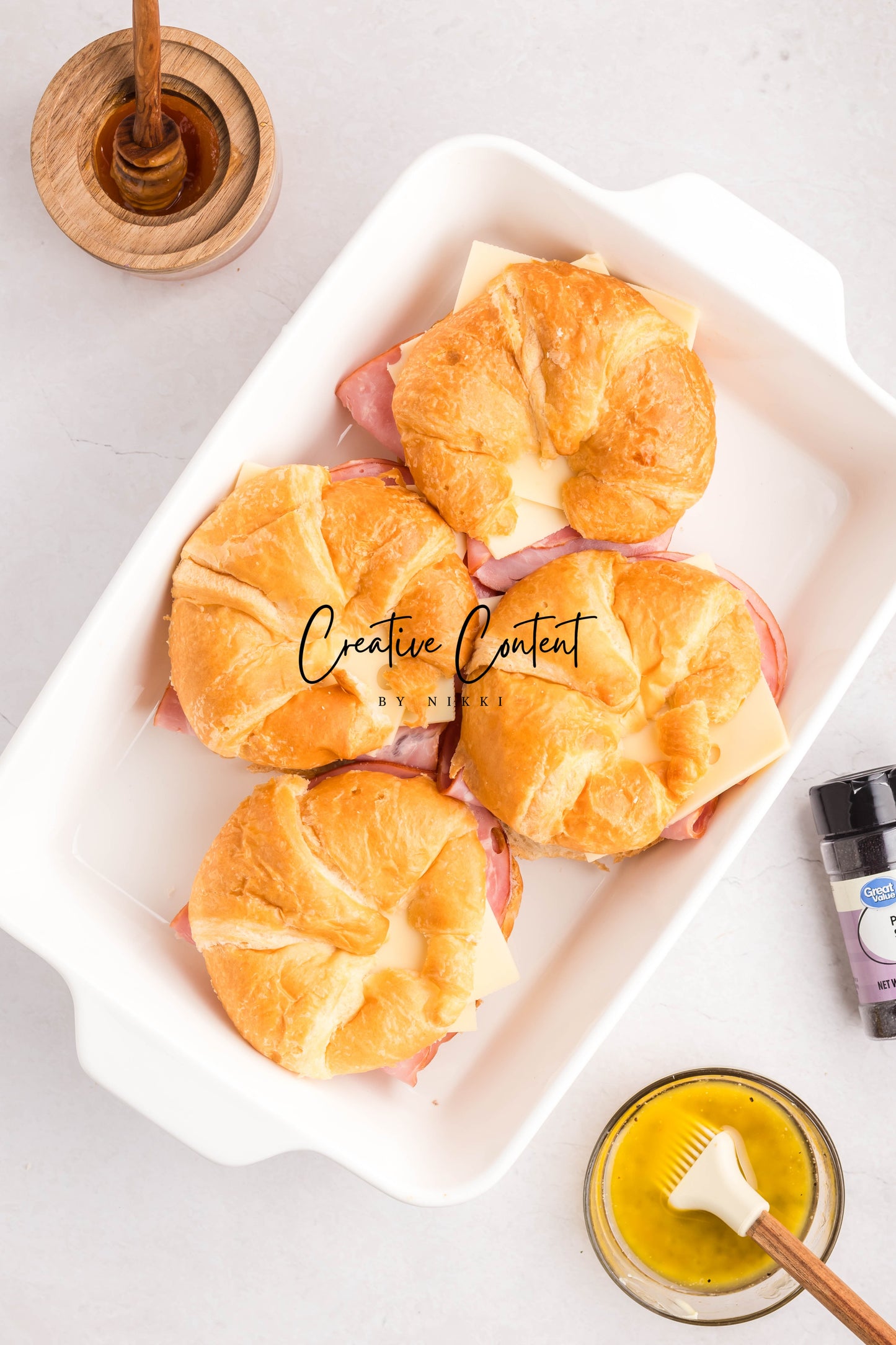 Ham and Cheese Croissants - Set 1 of 2