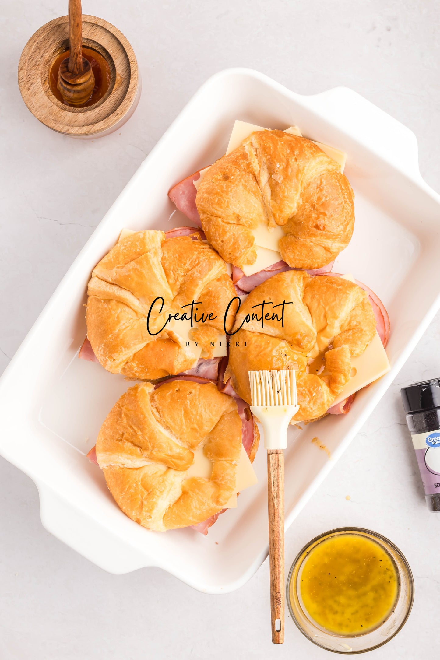 Ham and Cheese Croissants - Set 1 of 2