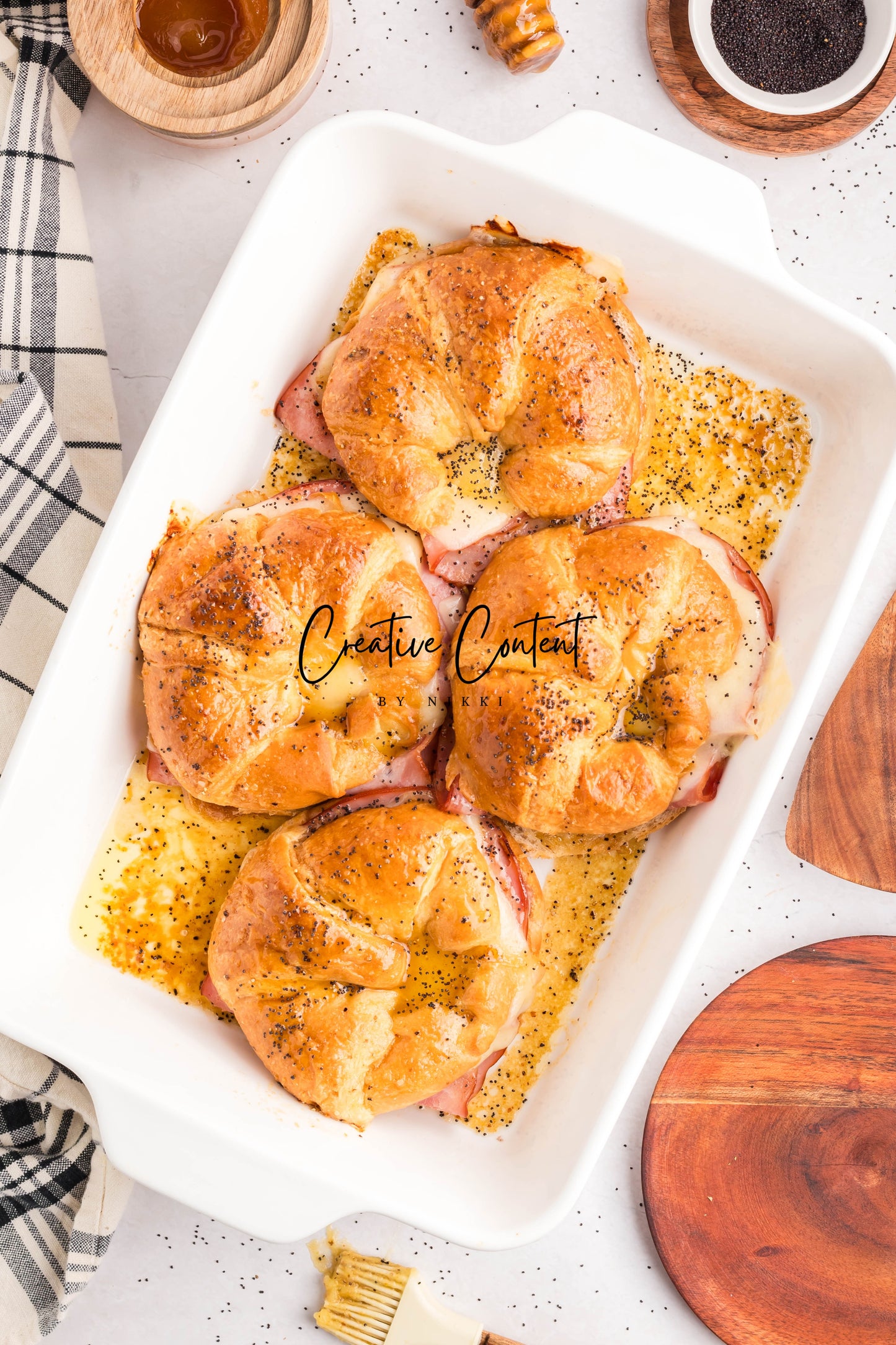 Ham and Cheese Croissants - Set 1 of 2