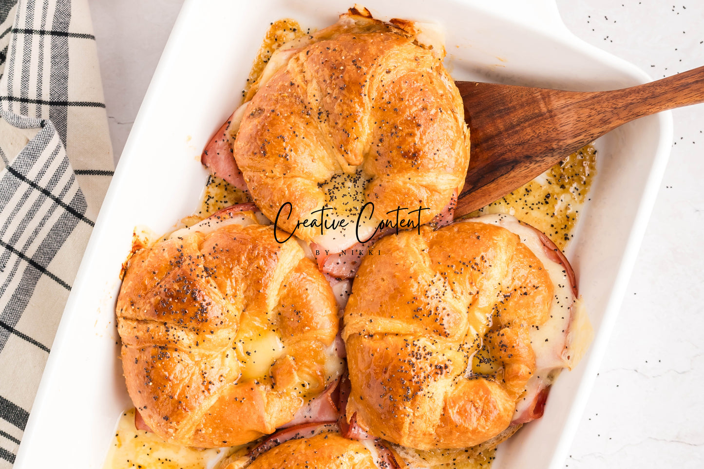 Ham and Cheese Croissants - Set 1 of 2