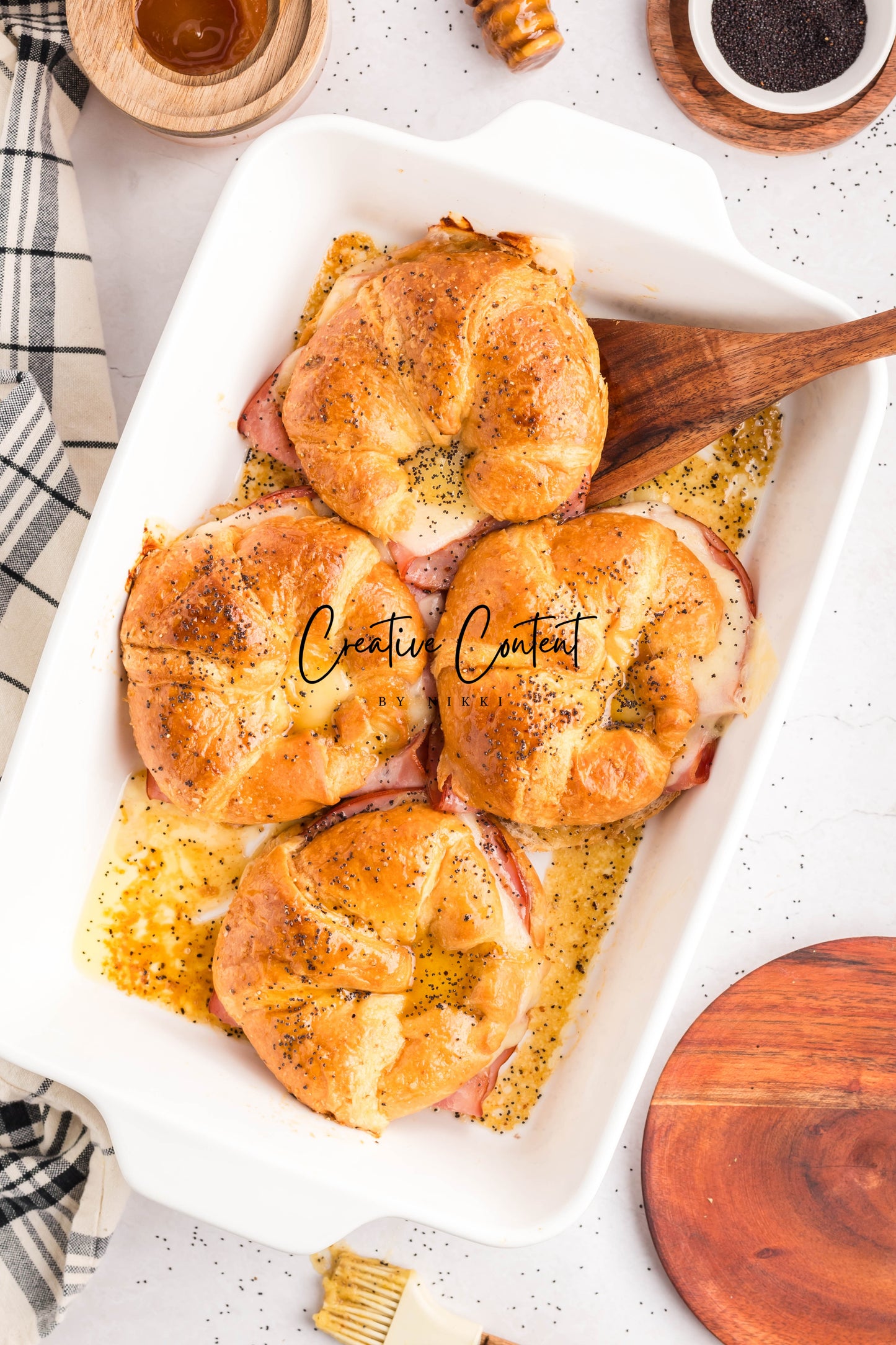 Ham and Cheese Croissants - Set 1 of 2