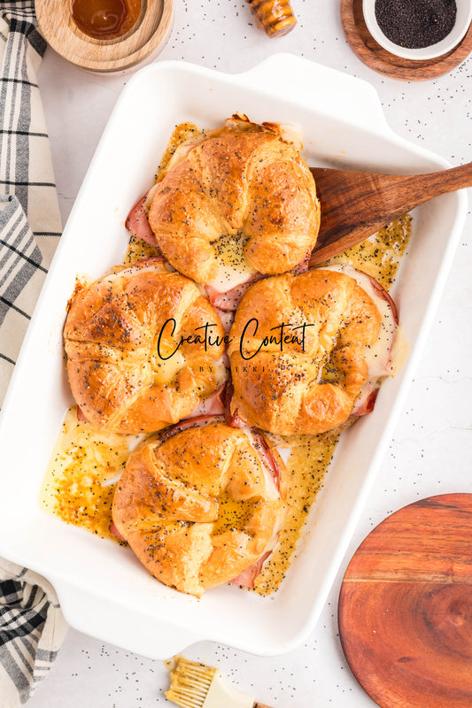 Ham and Cheese Croissants -  Set 1 of 2