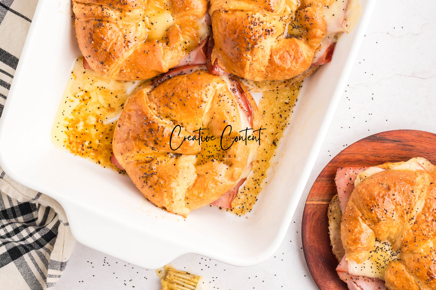 Ham and Cheese Croissants - Set 1 of 2