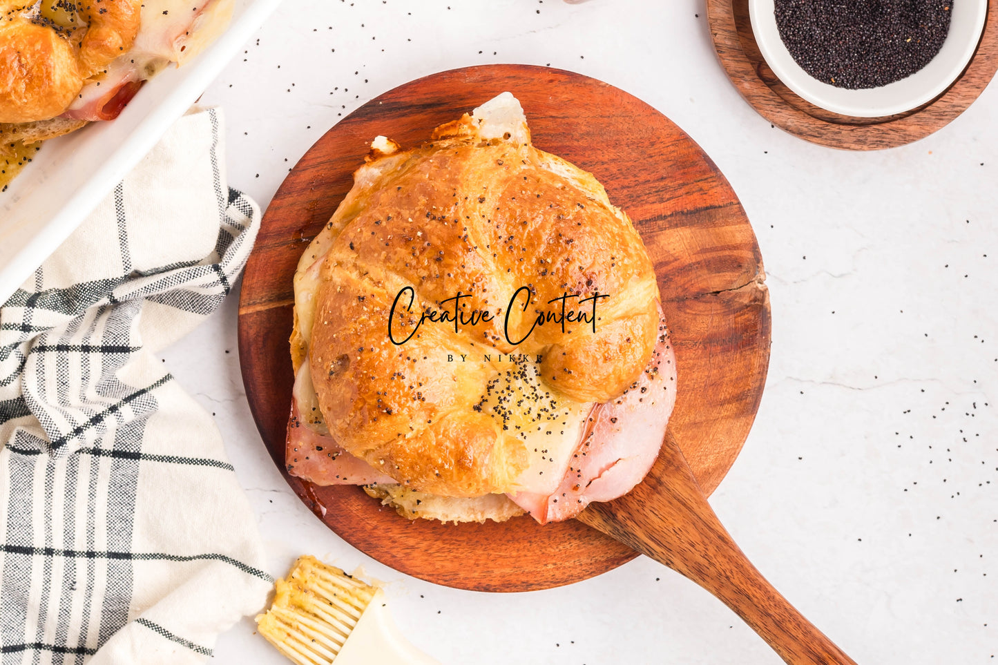 Ham and Cheese Croissants - Set 1 of 2