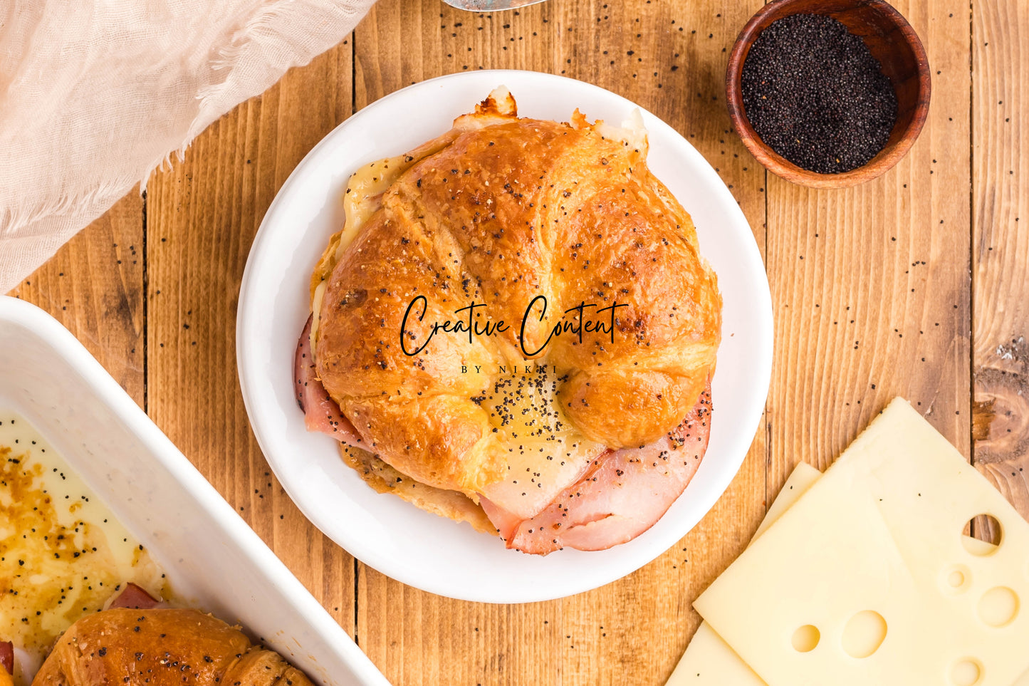 Ham and Cheese Croissants - Set 2 of 2