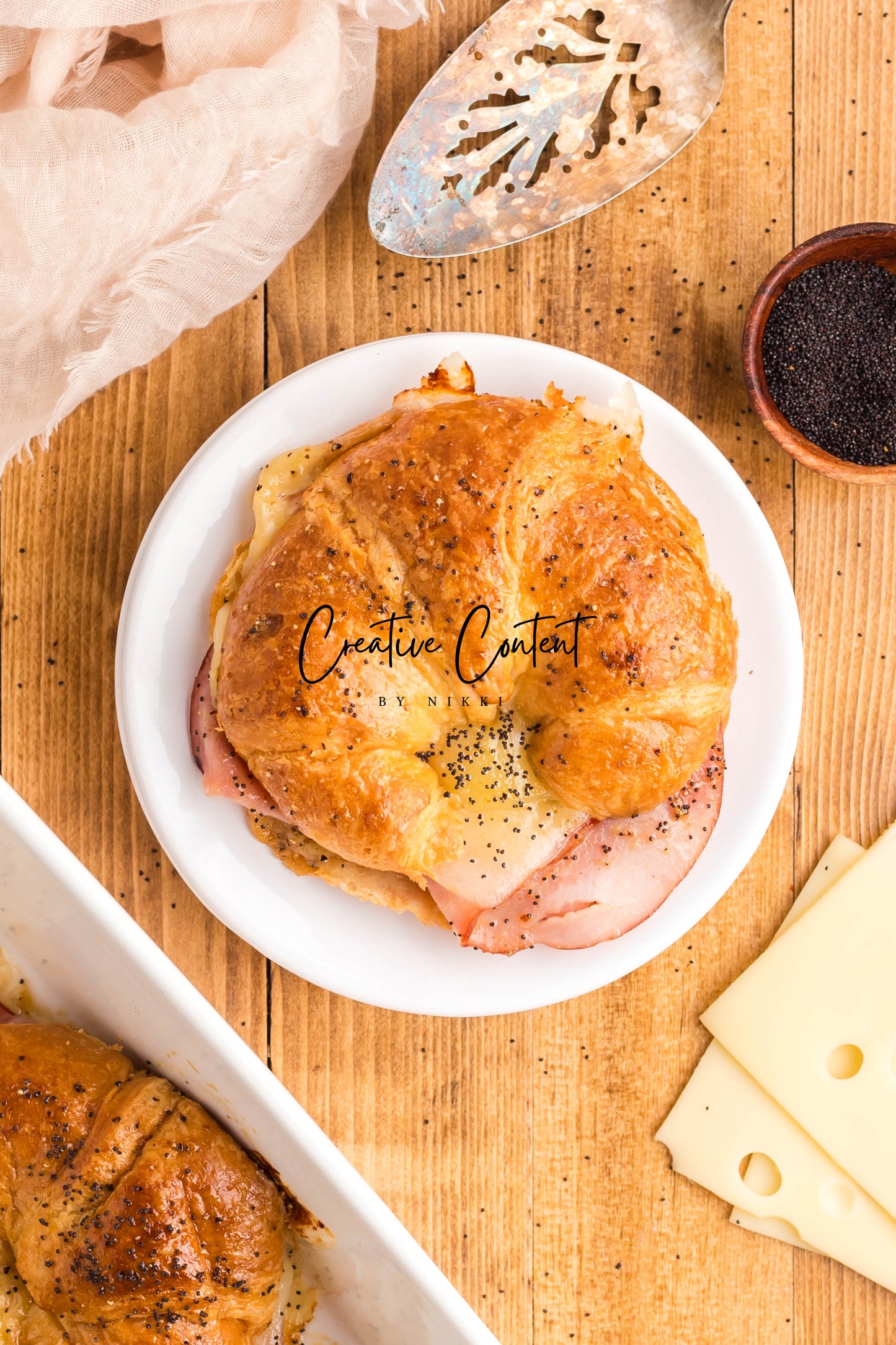 Ham and Cheese Croissants - Set 2 of 2
