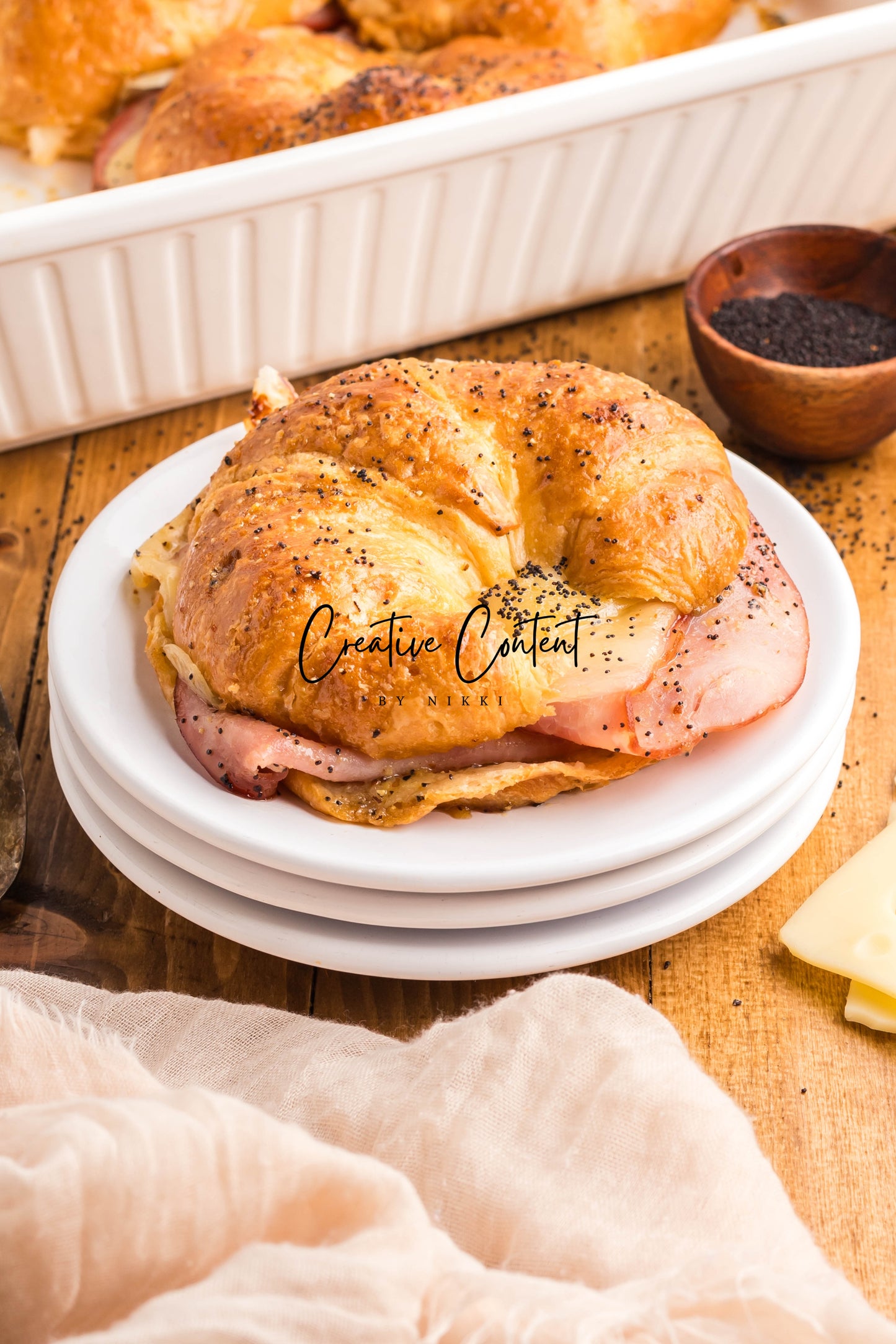 Ham and Cheese Croissants - Set 2 of 2