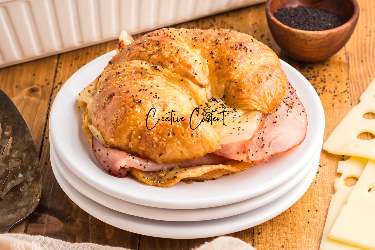 Ham and Cheese Croissants - Set 2 of 2