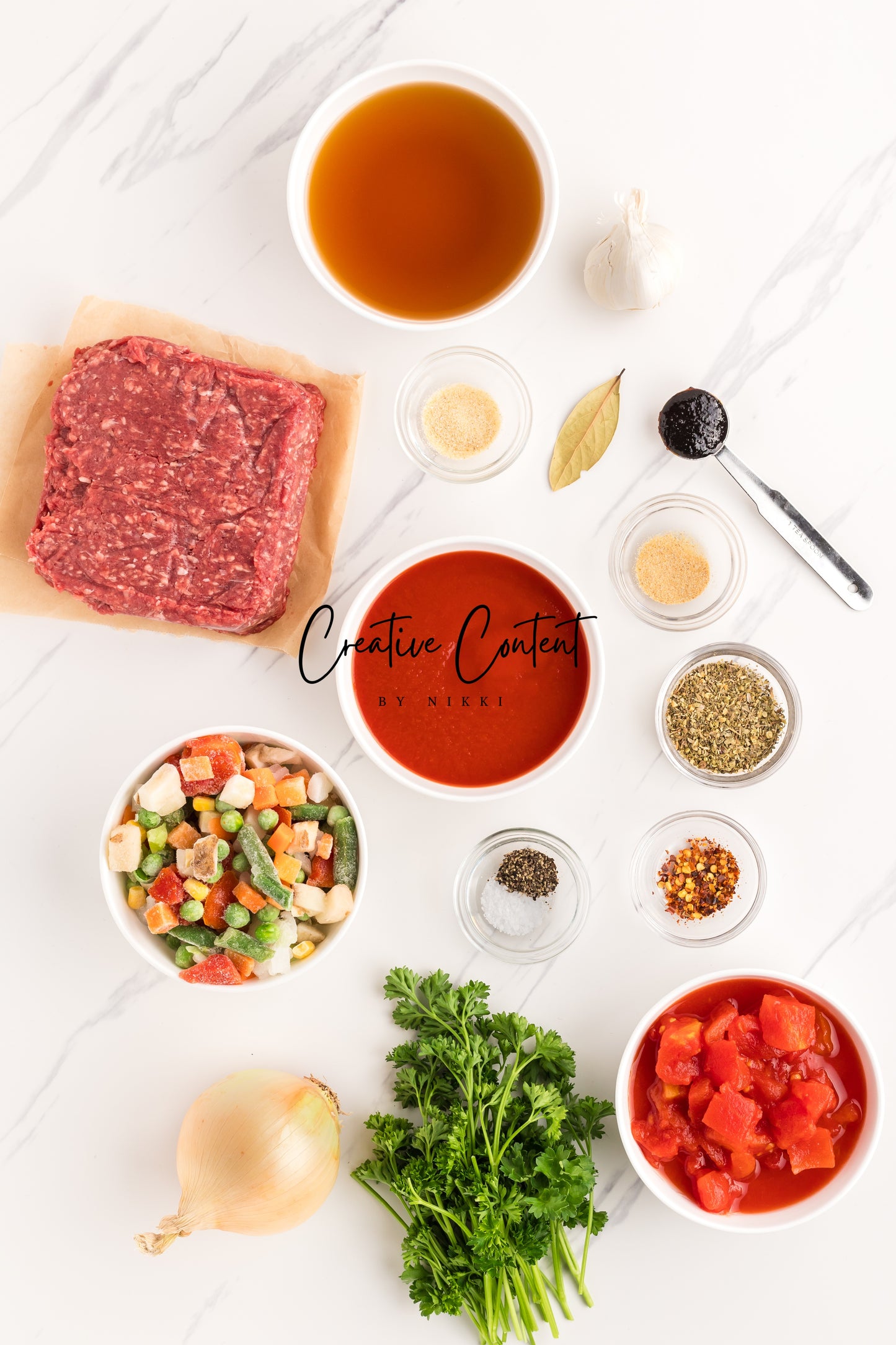Hamburger Vegetable Soup - Set 2 of 2