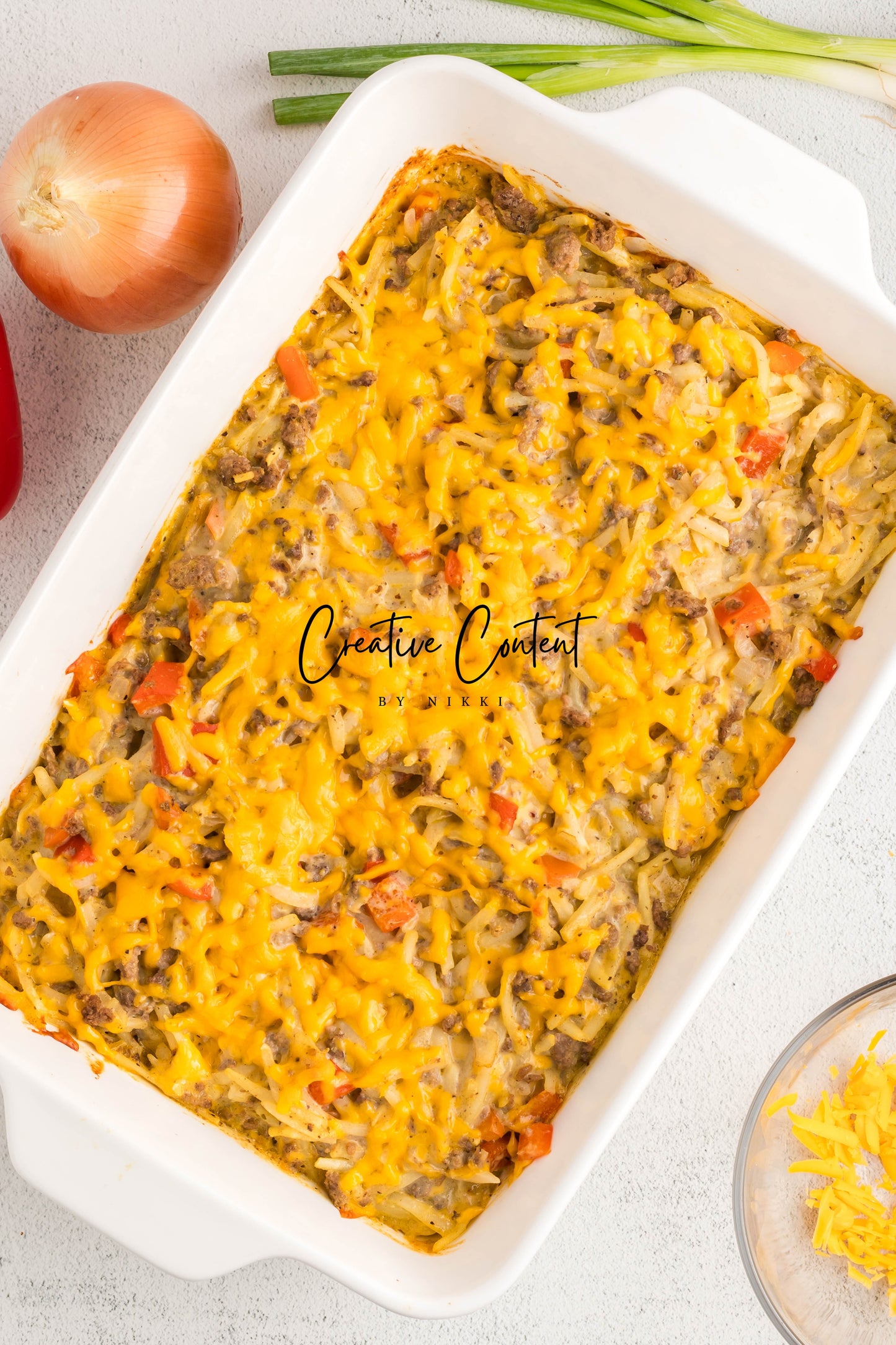 Hamburger and Hashbrown Potato Casserole - Exclusive