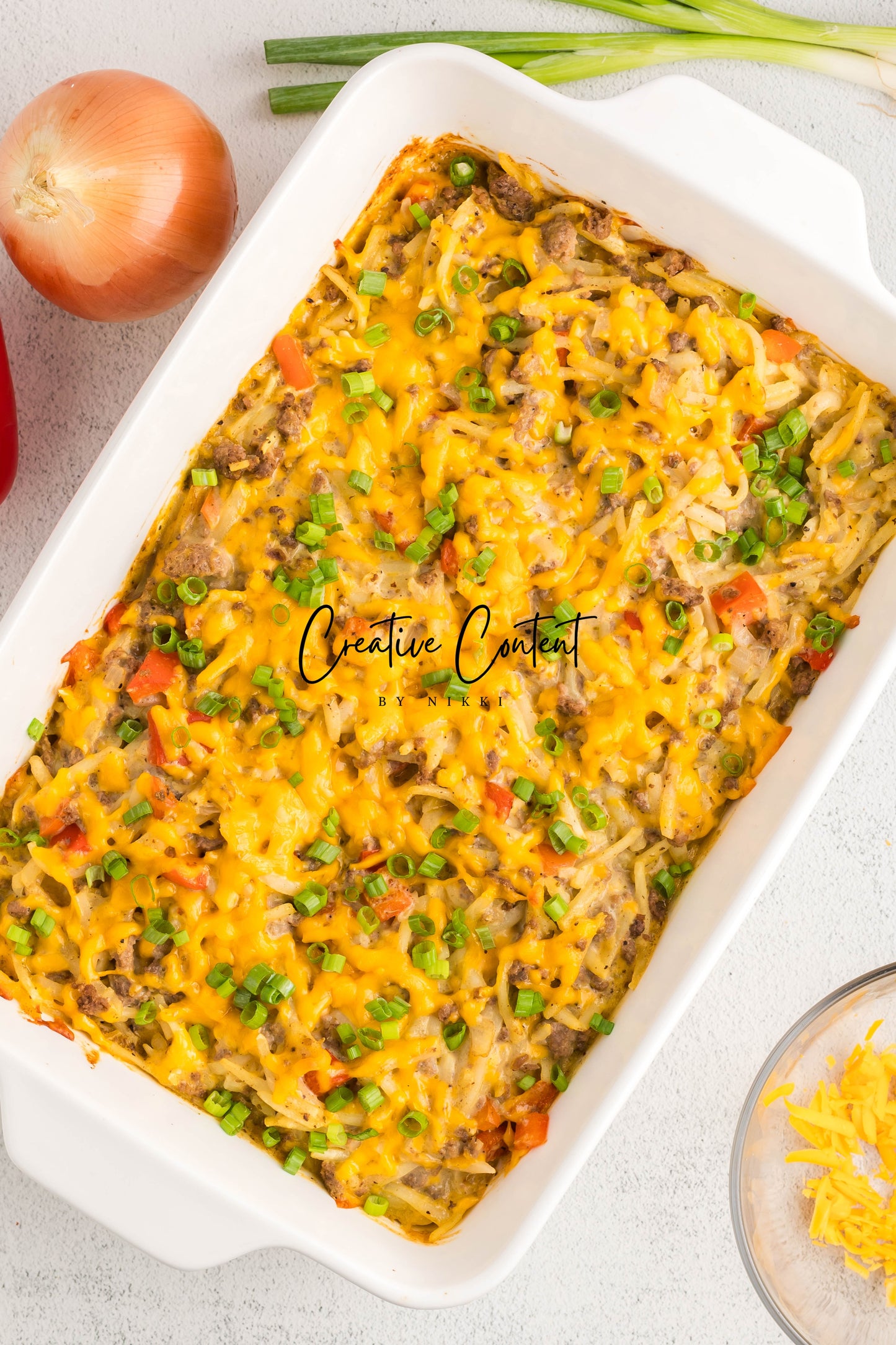 Hamburger and Hashbrown Potato Casserole - Exclusive