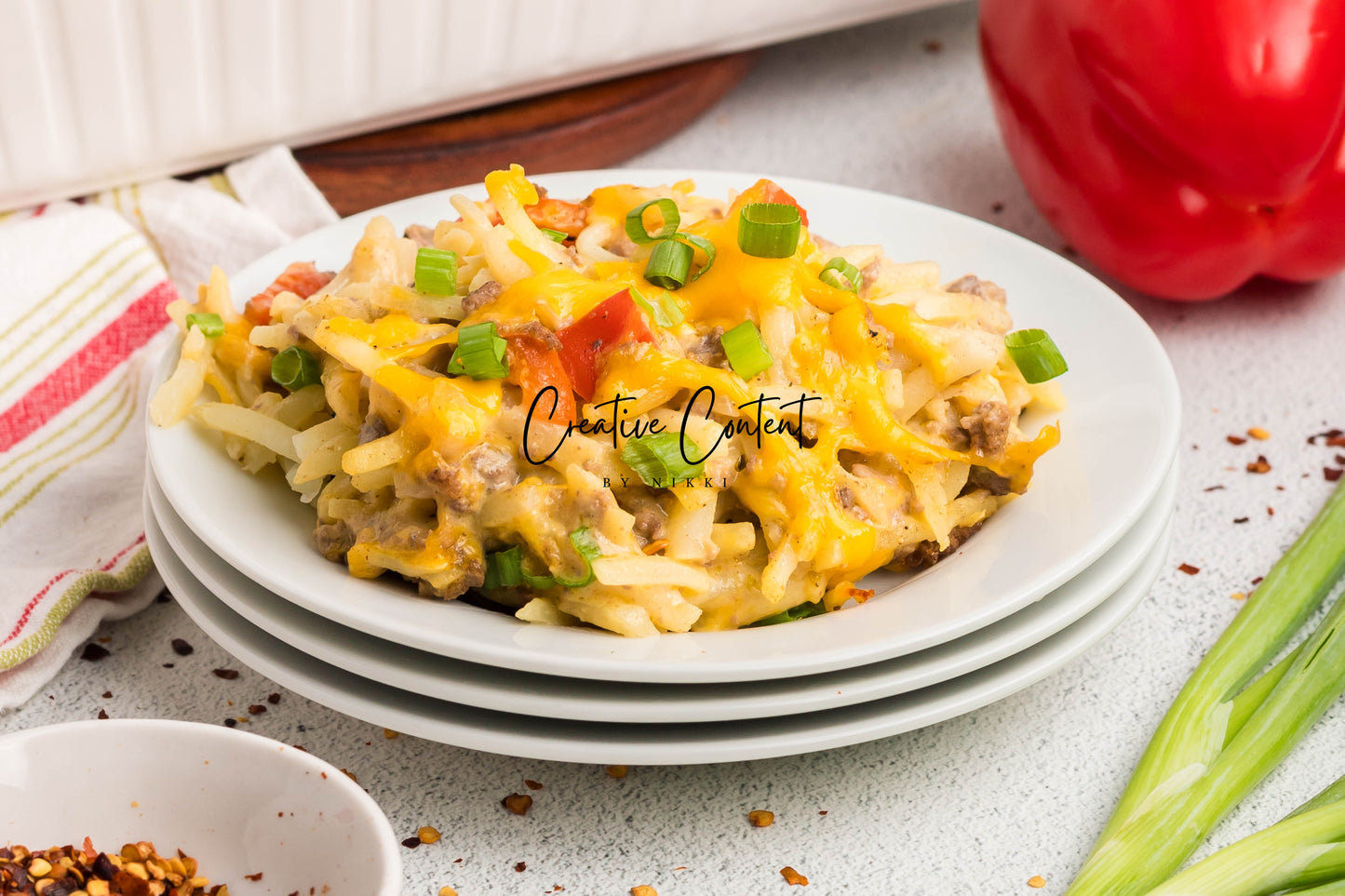 Hamburger and Hashbrown Potato Casserole - Exclusive