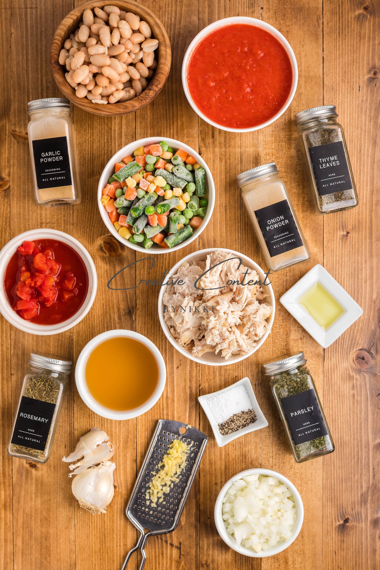 Hearty Chicken Vegetable Bean Soup -  Exclusive