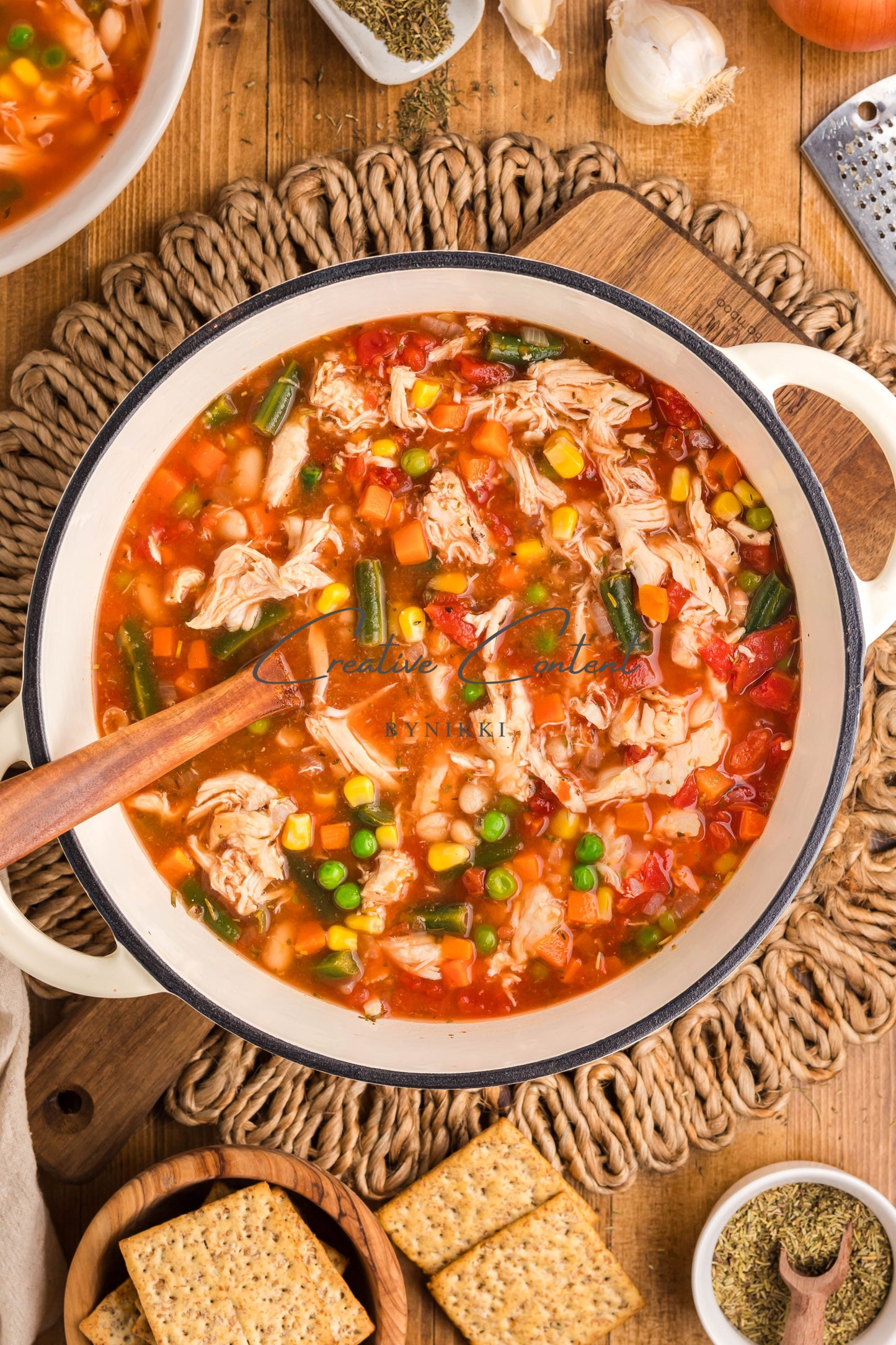 Hearty Chicken Vegetable Bean Soup -  Exclusive