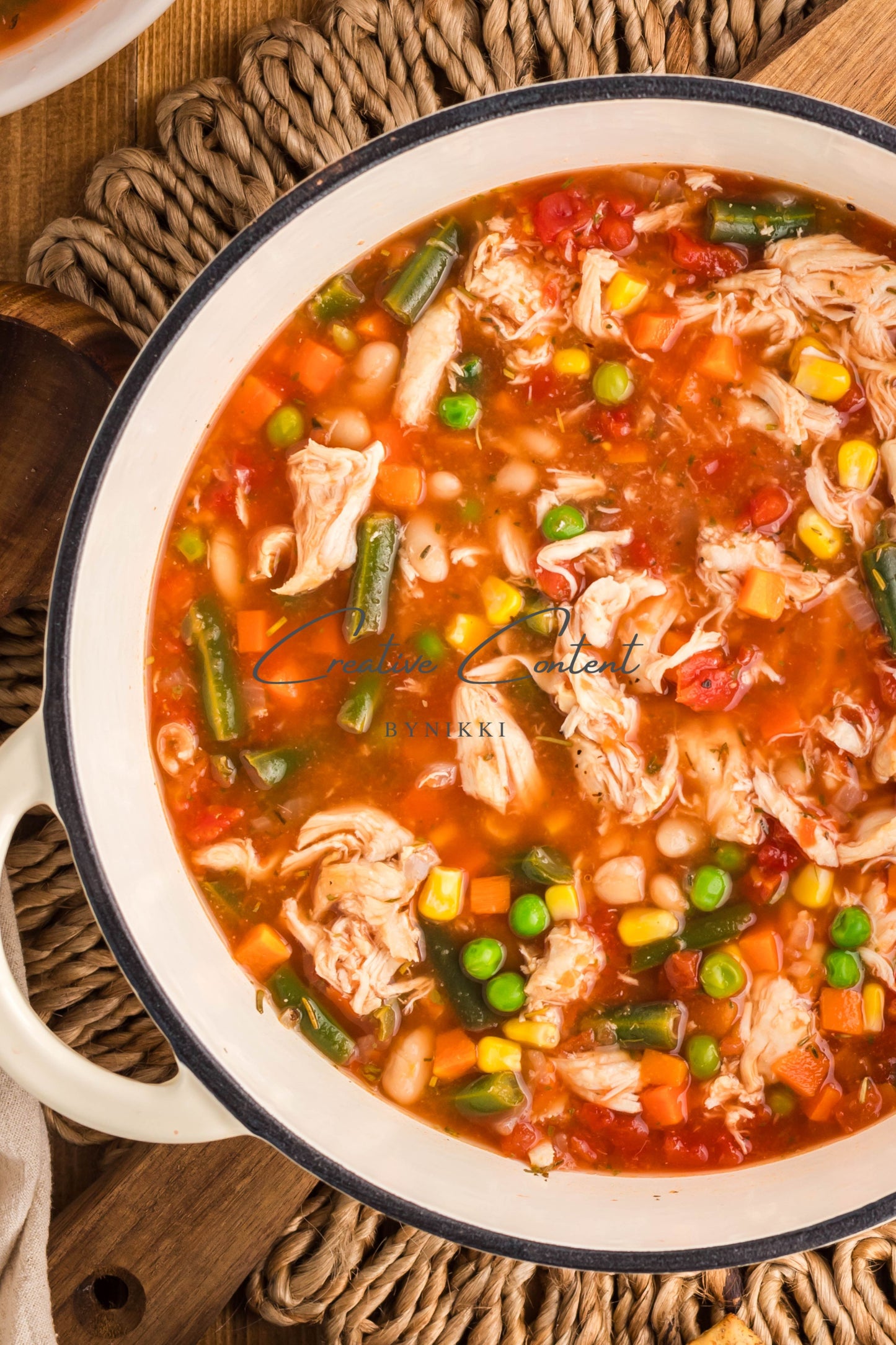 Hearty Chicken Vegetable Bean Soup -  Exclusive