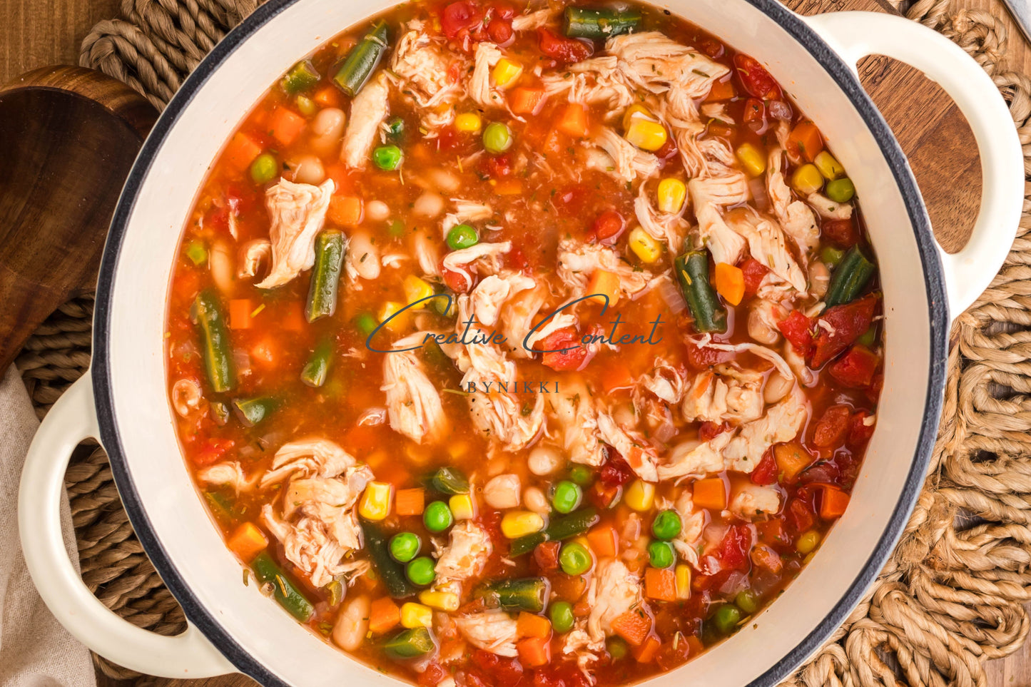 Hearty Chicken Vegetable Bean Soup -  Exclusive