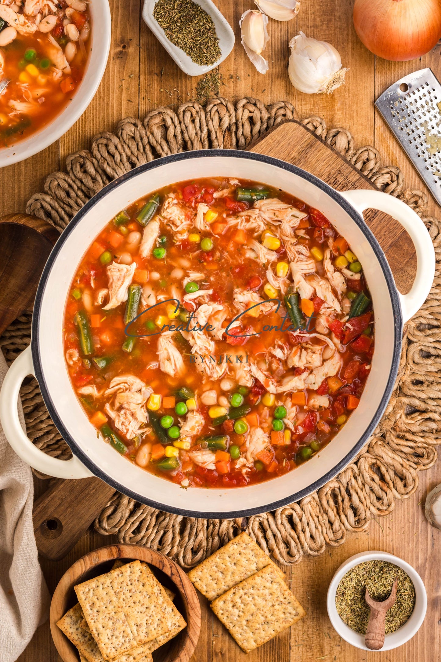 Hearty Chicken Vegetable Bean Soup -  Exclusive