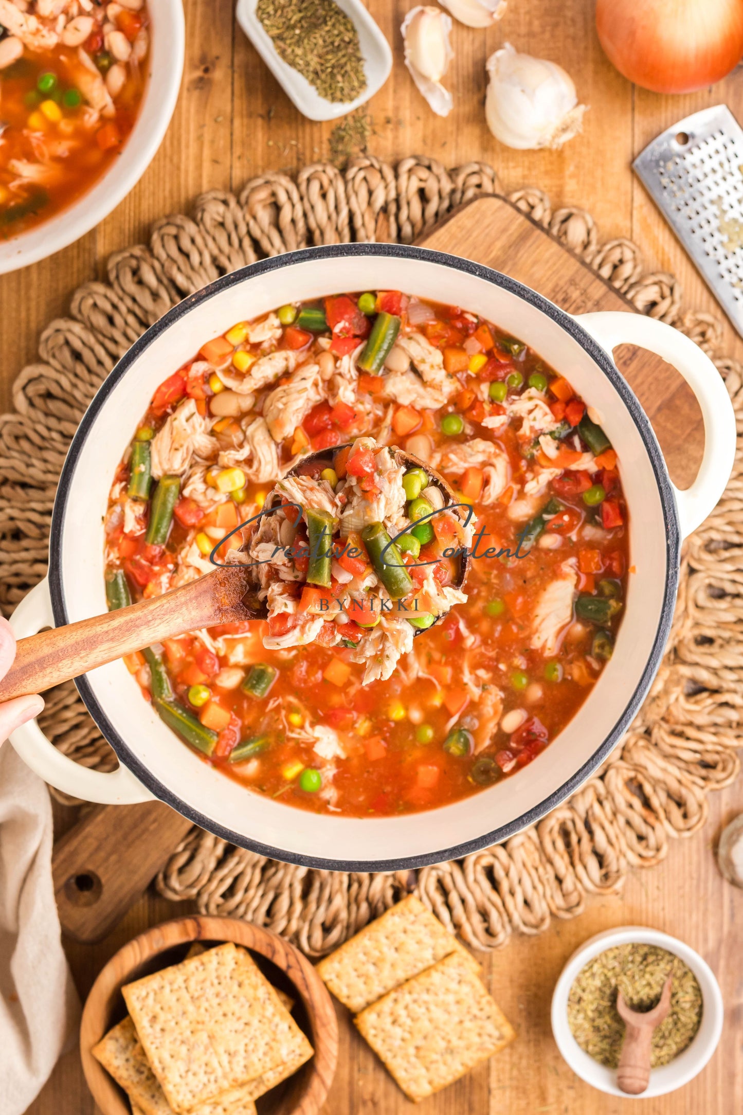 Hearty Chicken Vegetable Bean Soup -  Exclusive