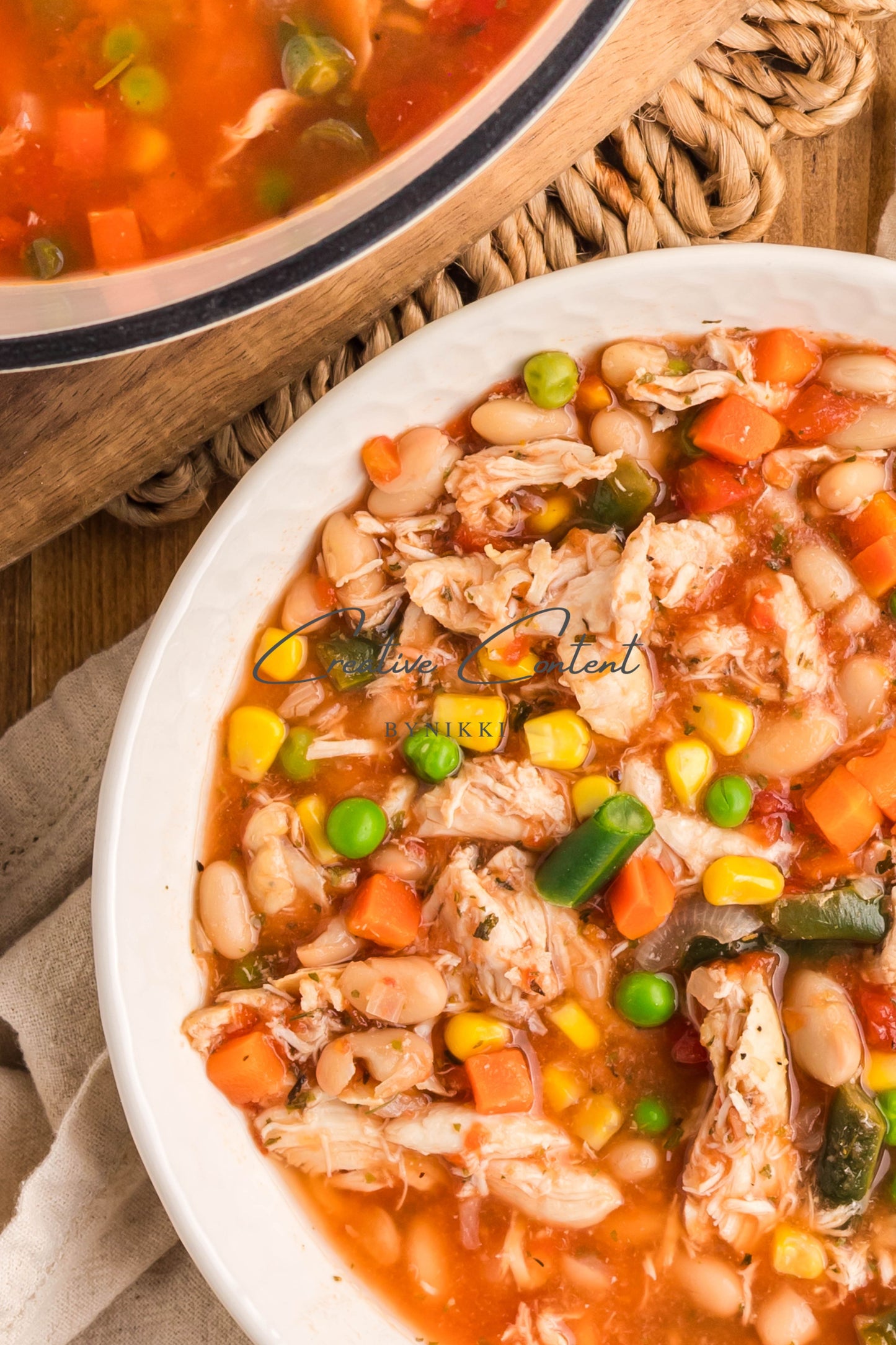 Hearty Chicken Vegetable Bean Soup -  Exclusive