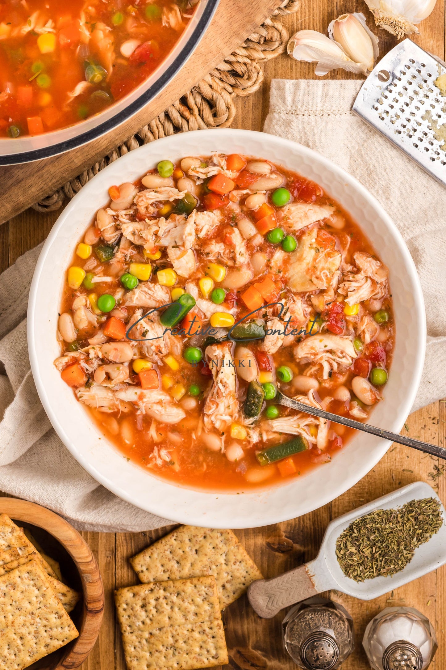 Hearty Chicken Vegetable Bean Soup -  Exclusive