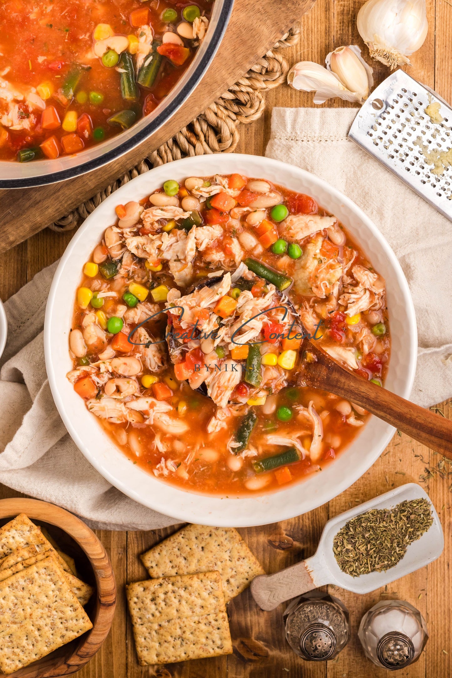 Hearty Chicken Vegetable Bean Soup -  Exclusive