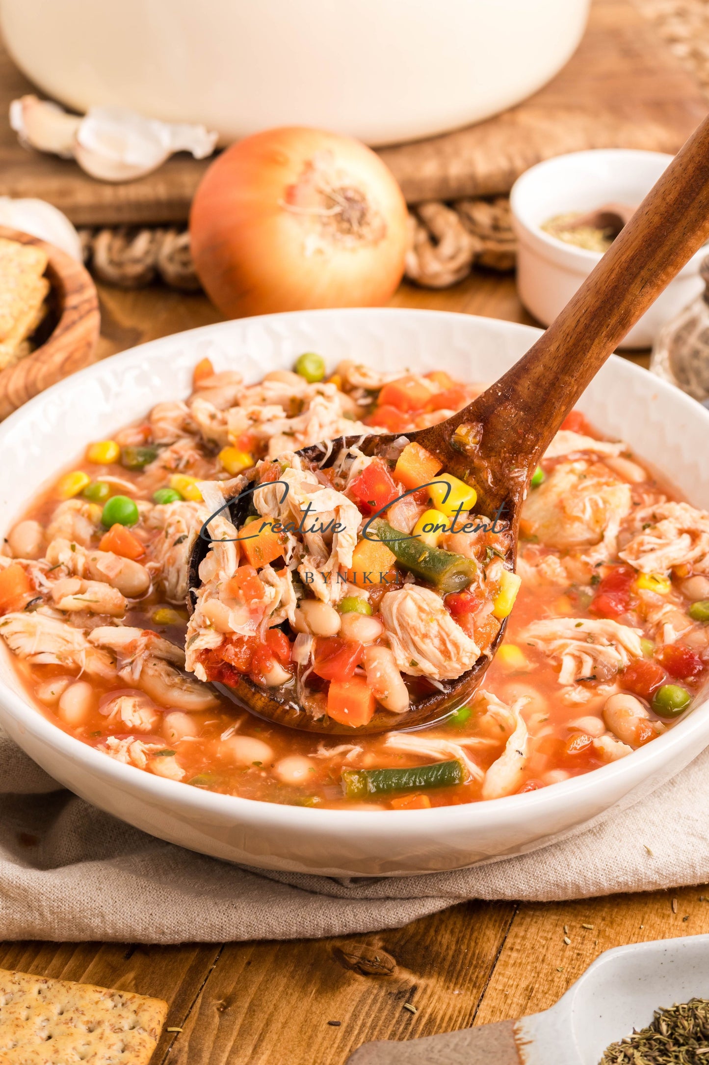 Hearty Chicken Vegetable Bean Soup -  Exclusive