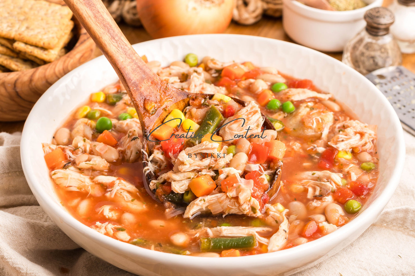 Hearty Chicken Vegetable Bean Soup -  Exclusive