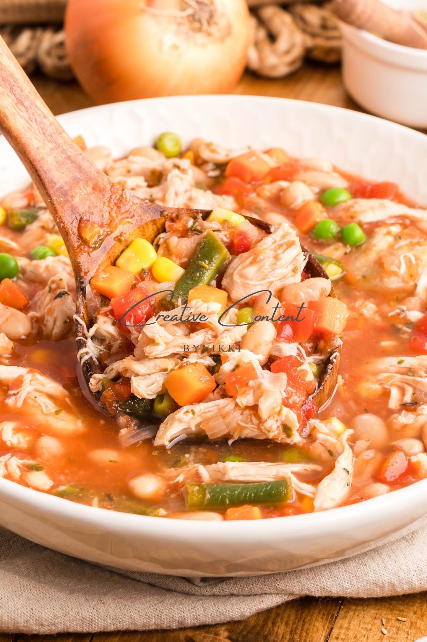 Hearty Chicken Vegetable Bean Soup -  Exclusive