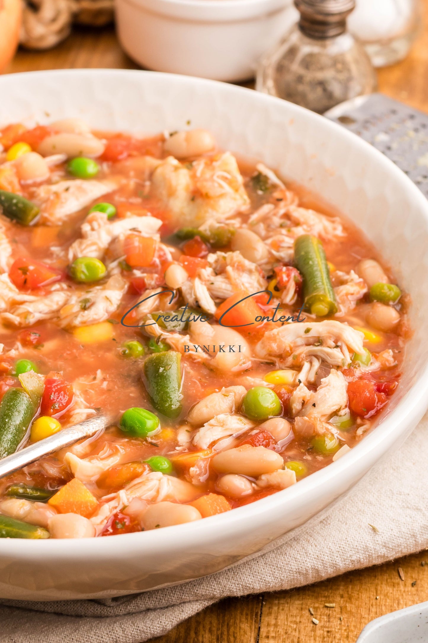 Hearty Chicken Vegetable Bean Soup -  Exclusive