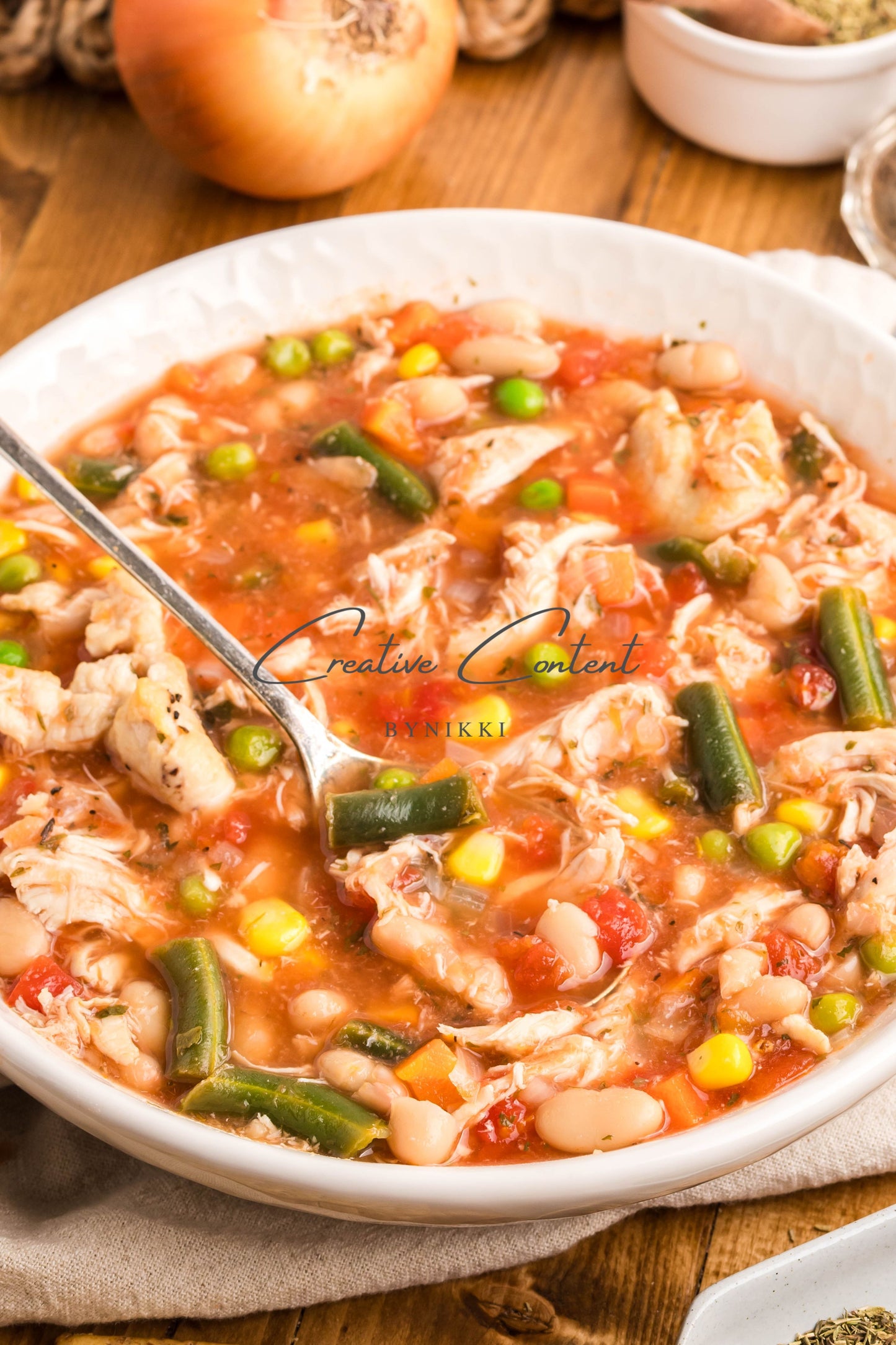 Hearty Chicken Vegetable Bean Soup -  Exclusive