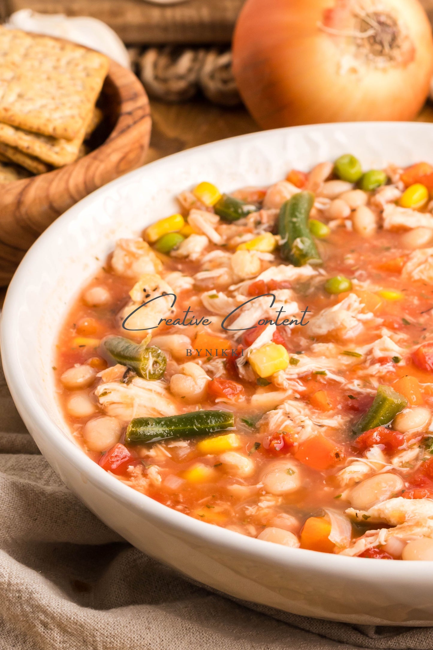 Hearty Chicken Vegetable Bean Soup -  Exclusive