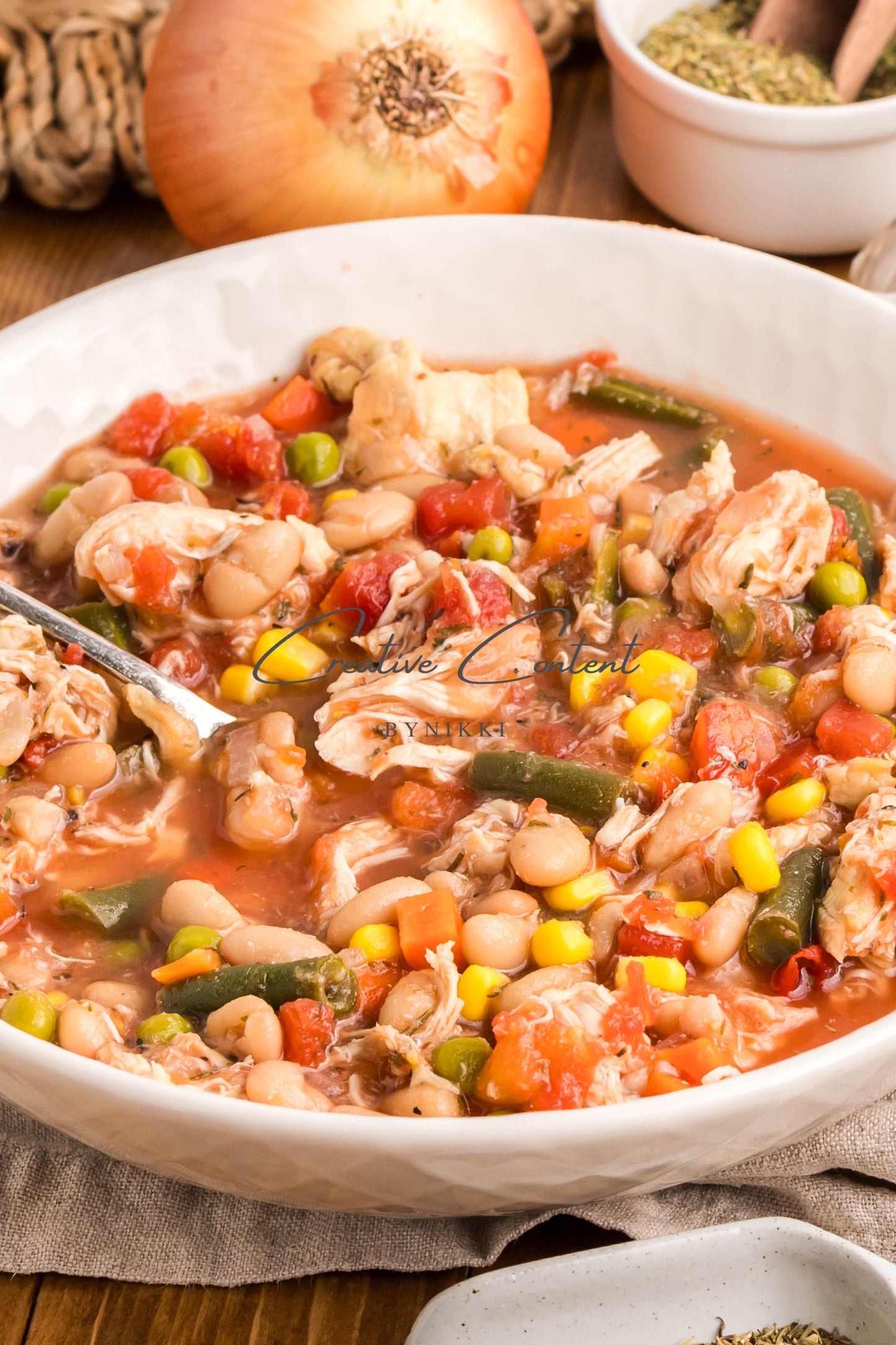 Hearty Chicken Vegetable Bean Soup -  Exclusive